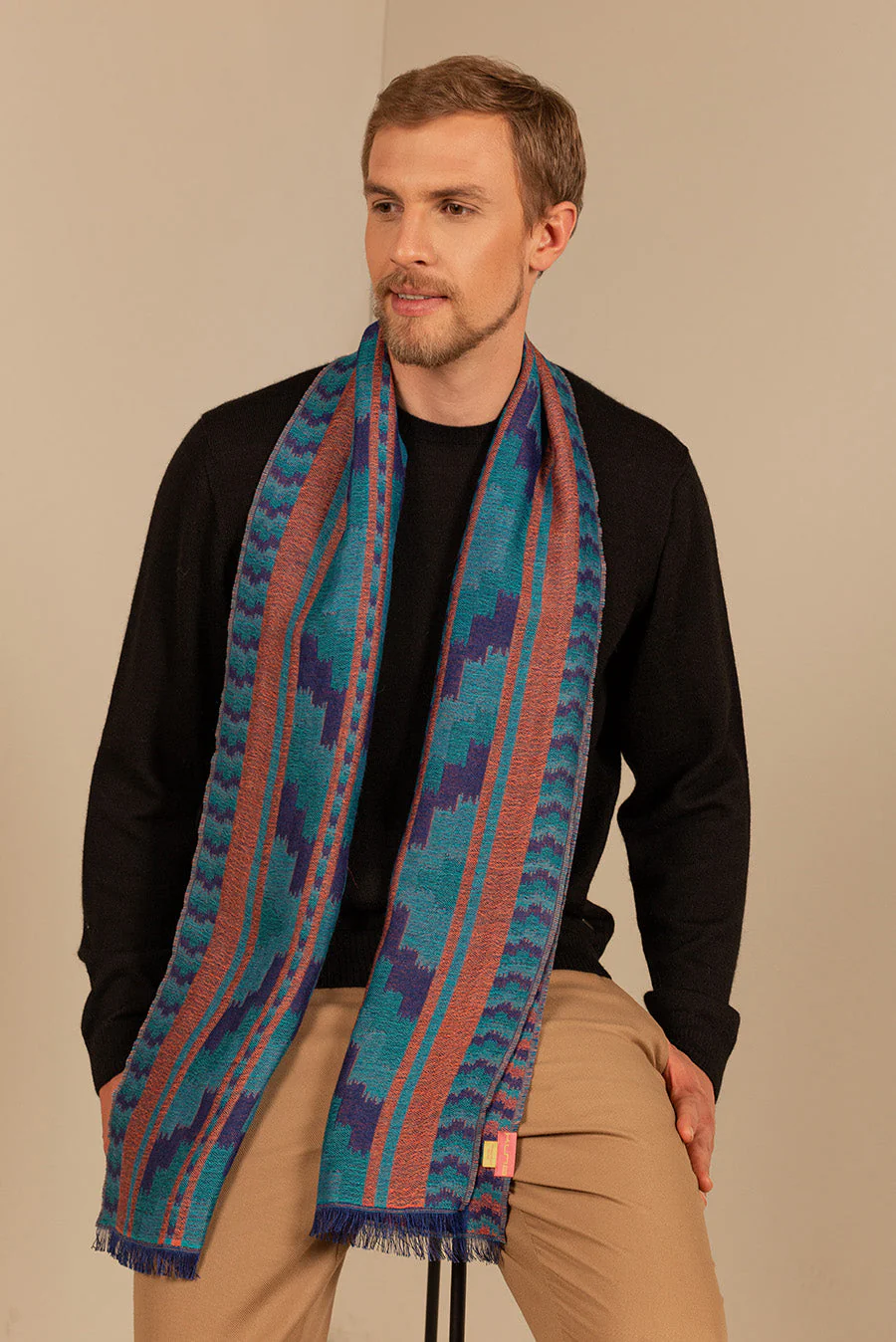 Unreal Scarf Baby Alpaca Color Blue - Image 5