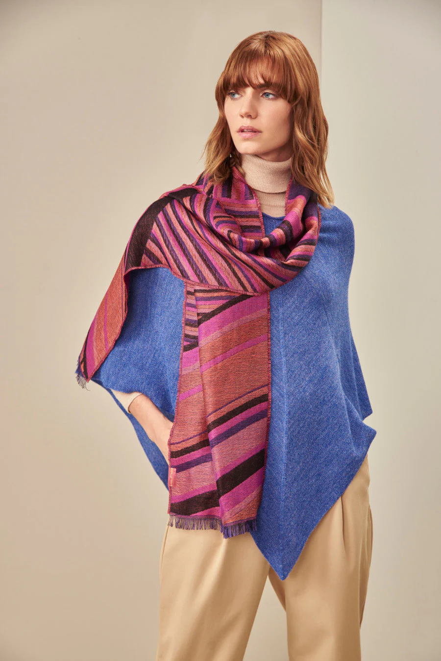Unrese Scarf Baby Alpaca Color Fucsia