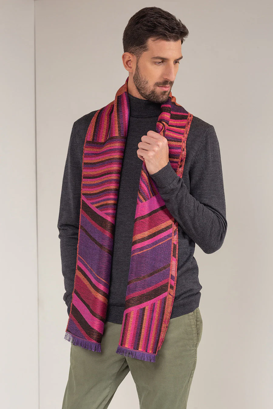 Unrese Scarf Baby Alpaca Color Fucsia - Image 4