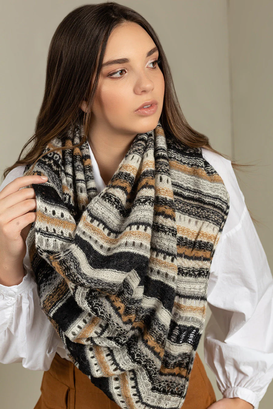 Uturunku Scarf Baby Alpaca Color Natural