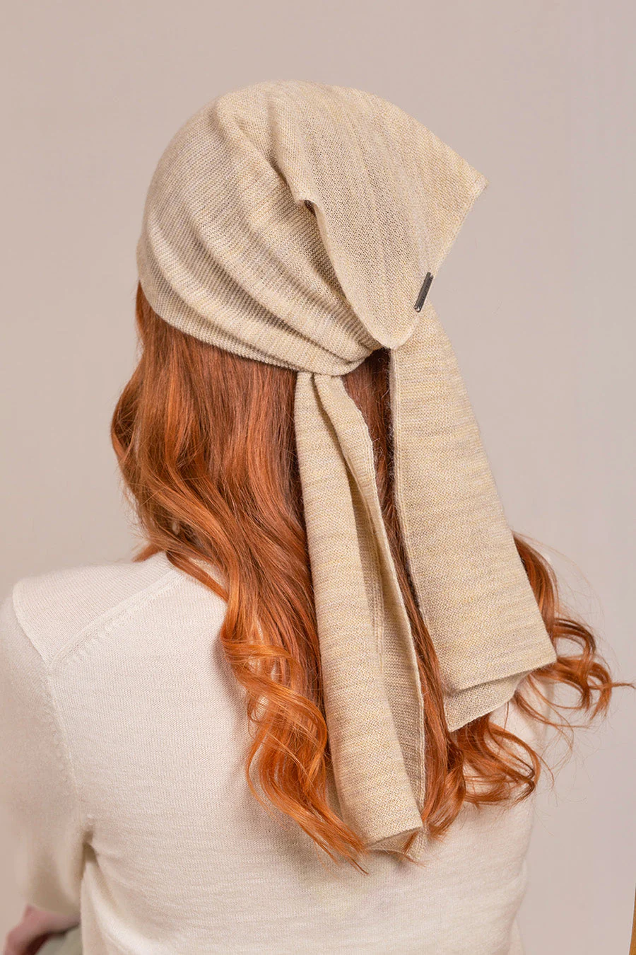 Vecklina Scarf Baby Alpaca Color Cream - Image 5