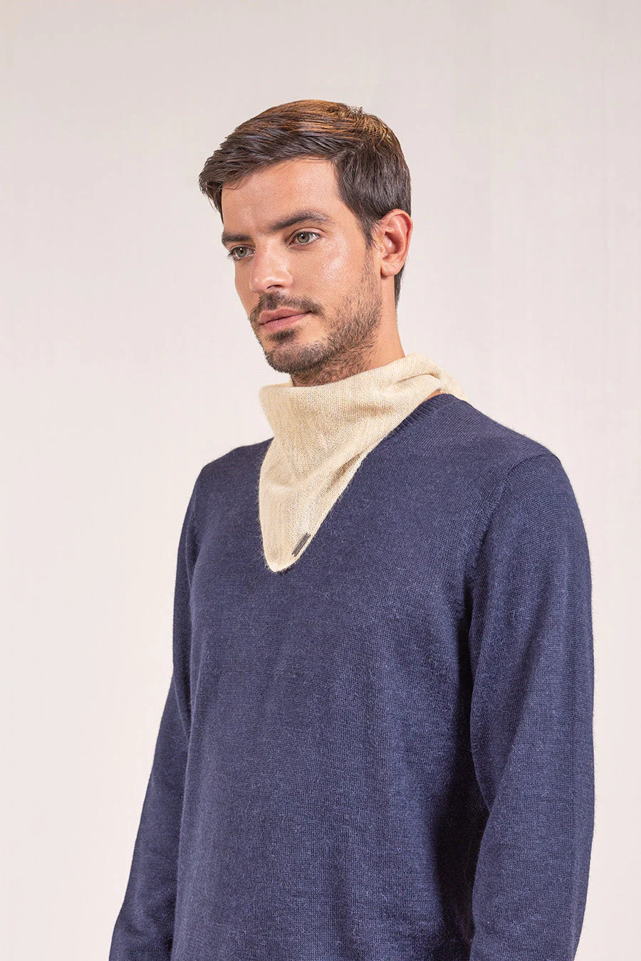 Vecklina Scarf Baby Alpaca Color Cream - Image 8