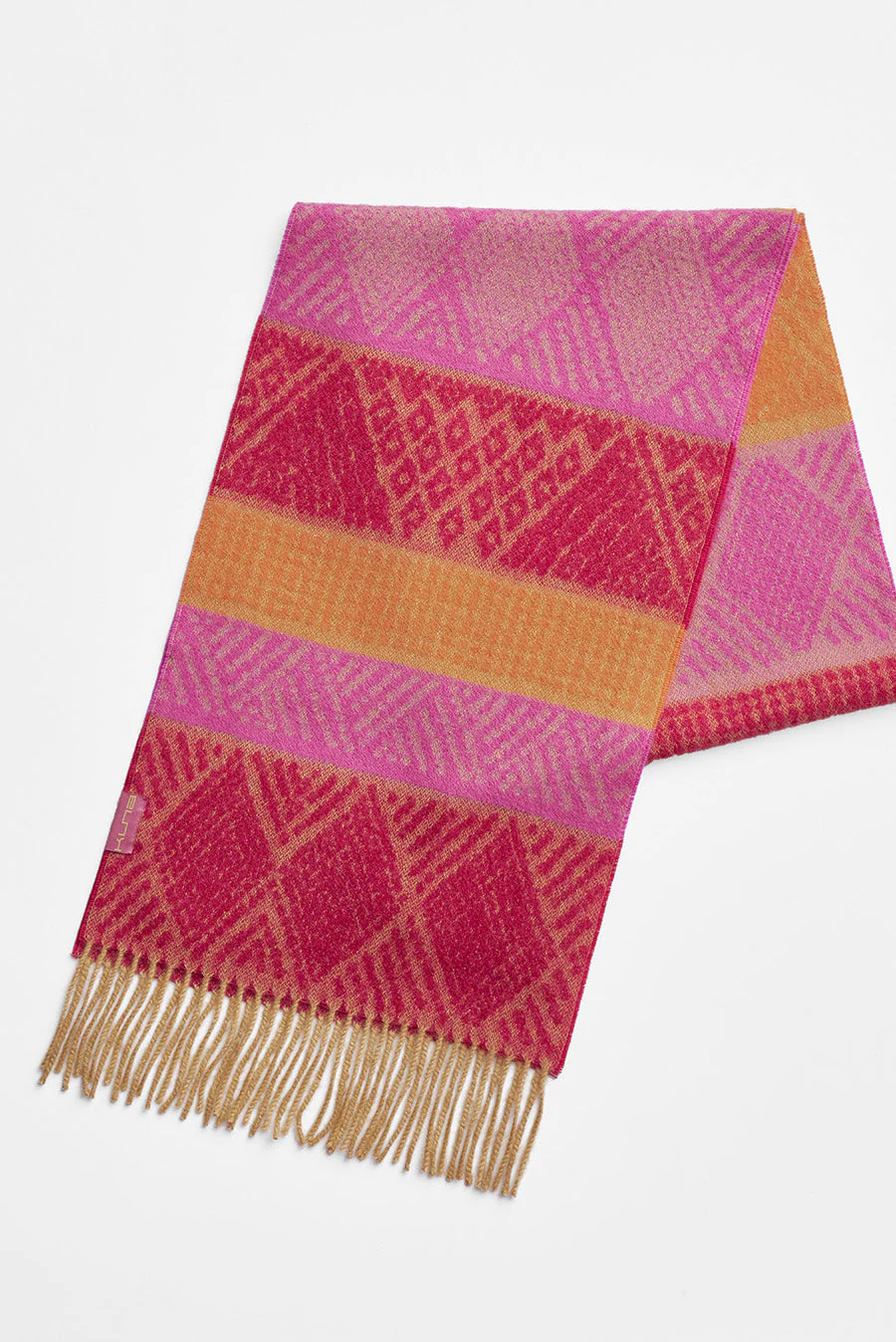 Walid Scarf Baby Alpaca Color Fucsia & Naranja - Image 2
