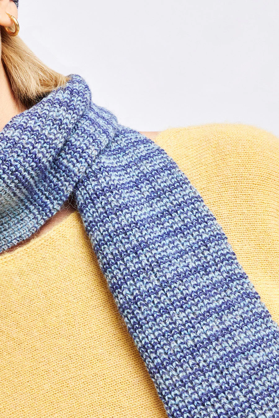 Warrior Scarf Baby Alpaca Color Niagara - Image 3