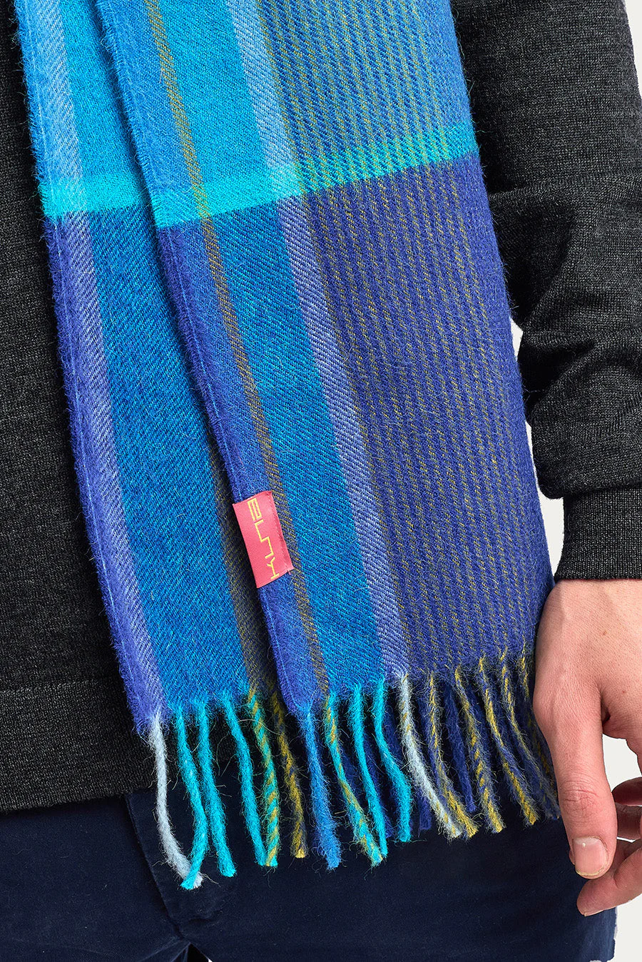 Weimar Scarf Baby Alpaca Color Blue - Image 5