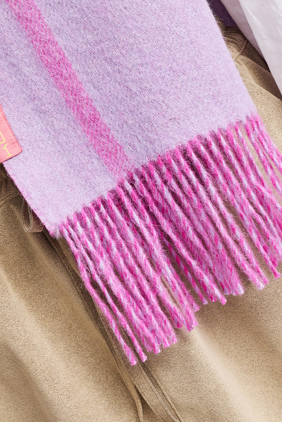 Weinstein Scarf Baby Alpaca Color Fucsia & Lila - Image 12