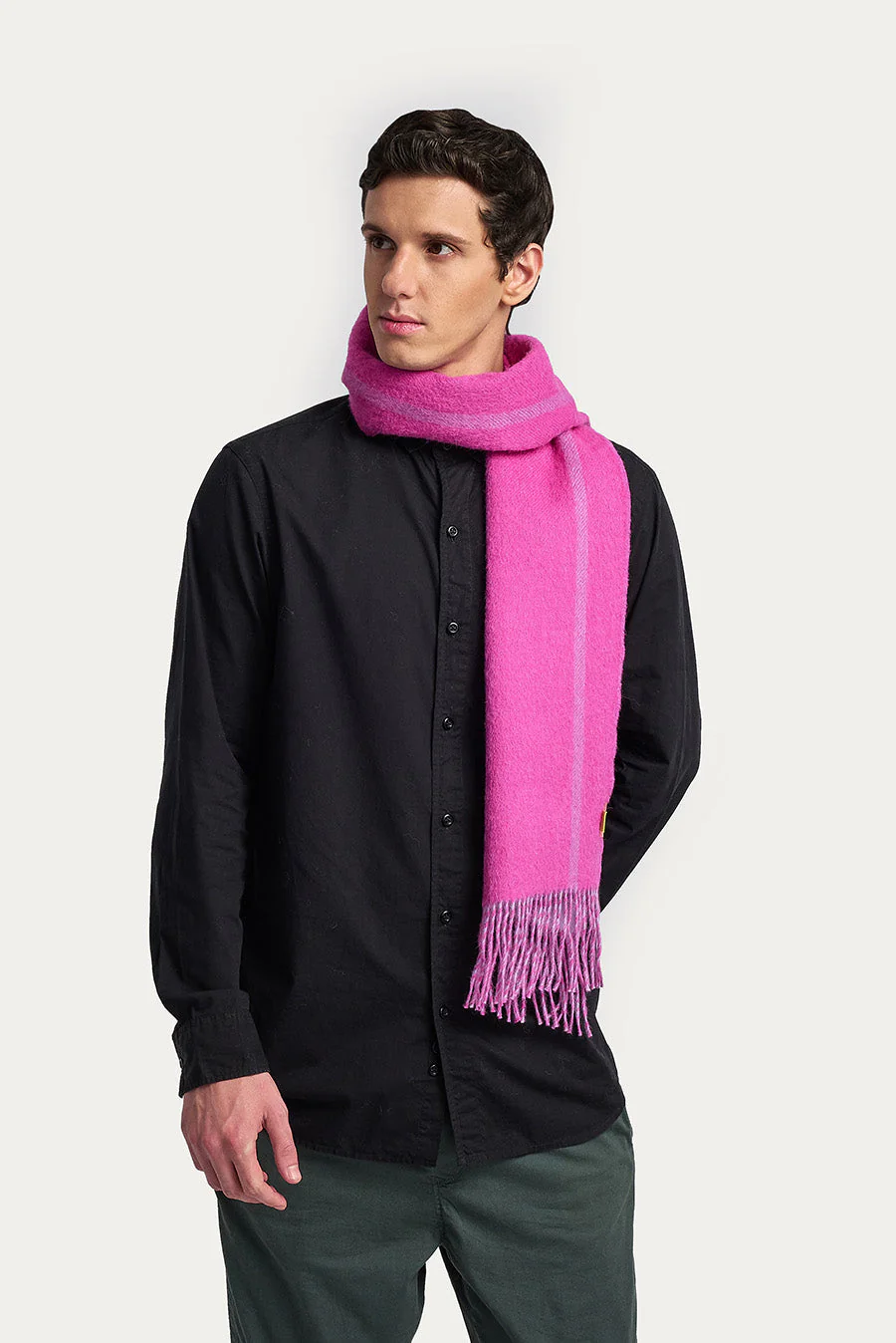 Weinstein Scarf Baby Alpaca Color Fucsia & Lila - Image 7