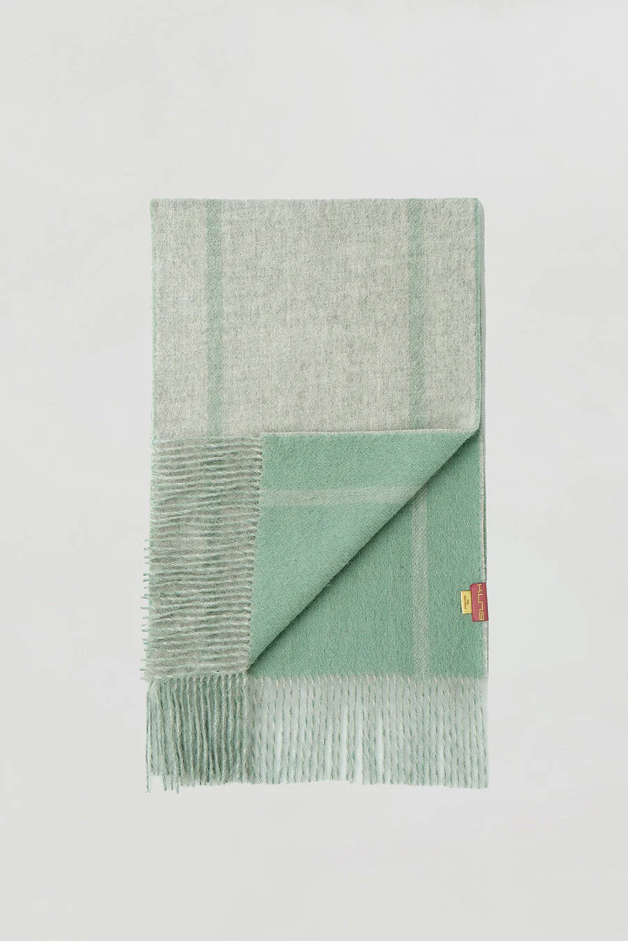 Weinstein Scarf Baby Alpaca Color Verde Agua & Grey Claro - Image 10
