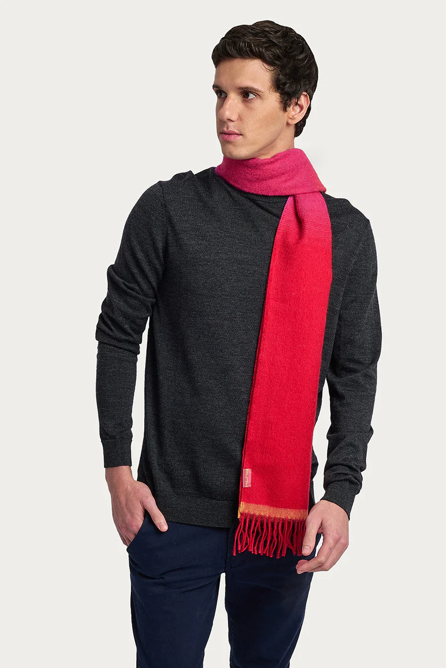 Wendell Scarf Baby Alpaca Color Red - Image 4