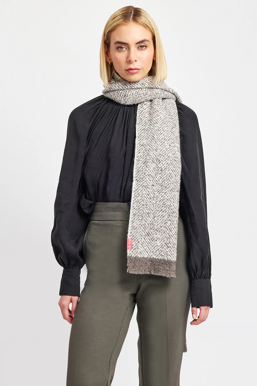 Wenn Scarf Baby Alpaca & Wool Color Grey