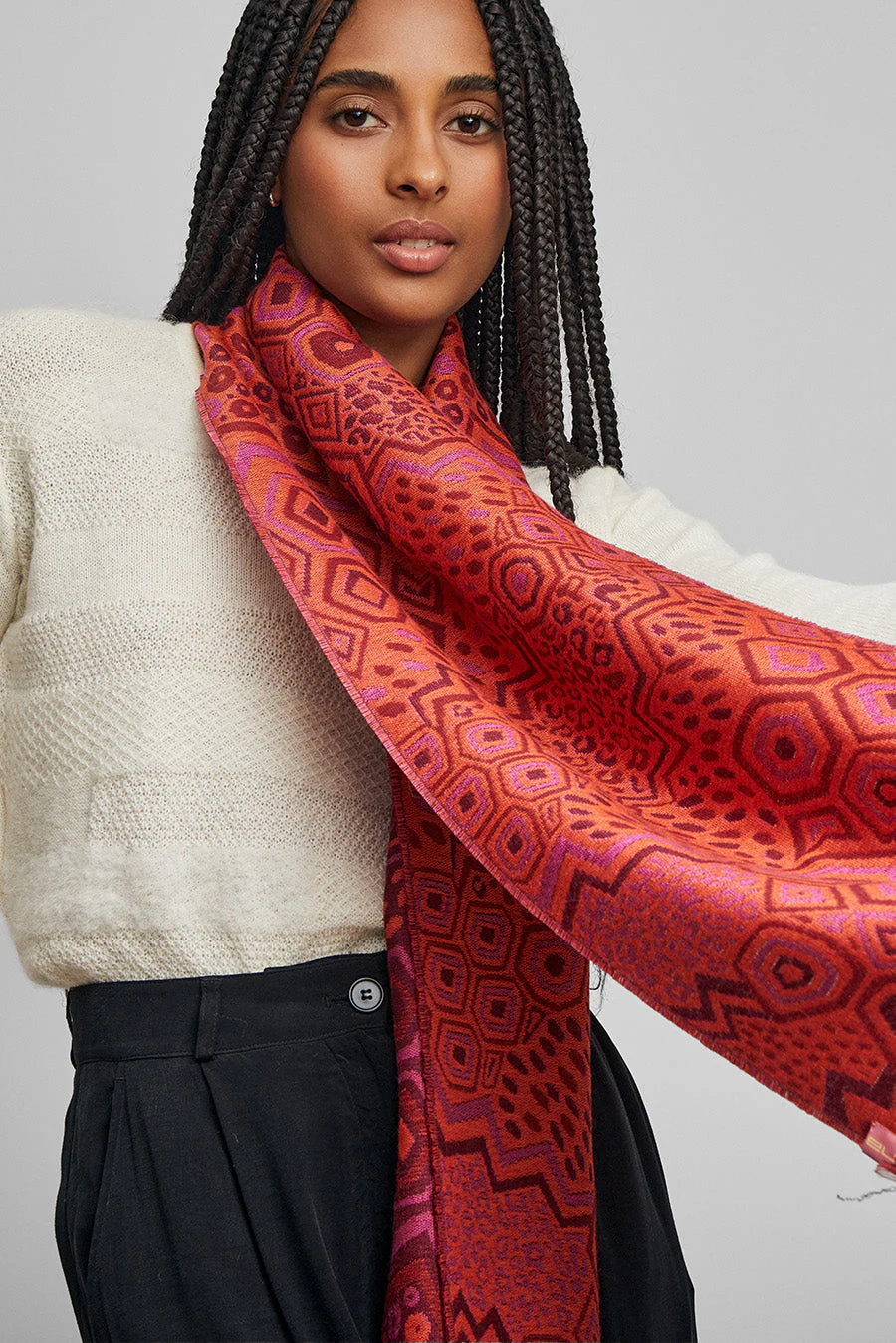 Wife Scarf Baby Alpaca Color Fucsia - Image 3