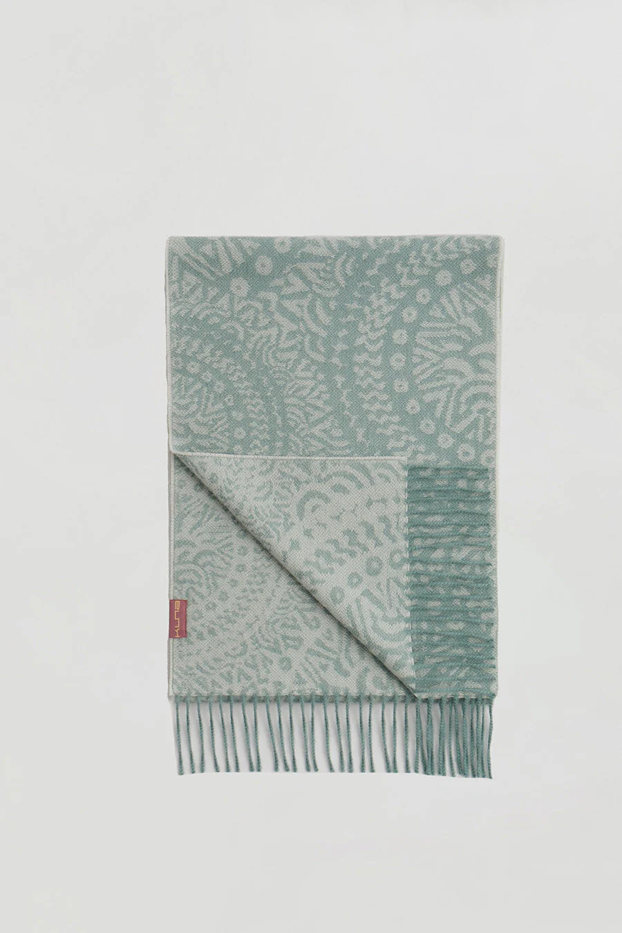 Wine Scarf Baby Alpaca Color Verde & Agua - Image 2