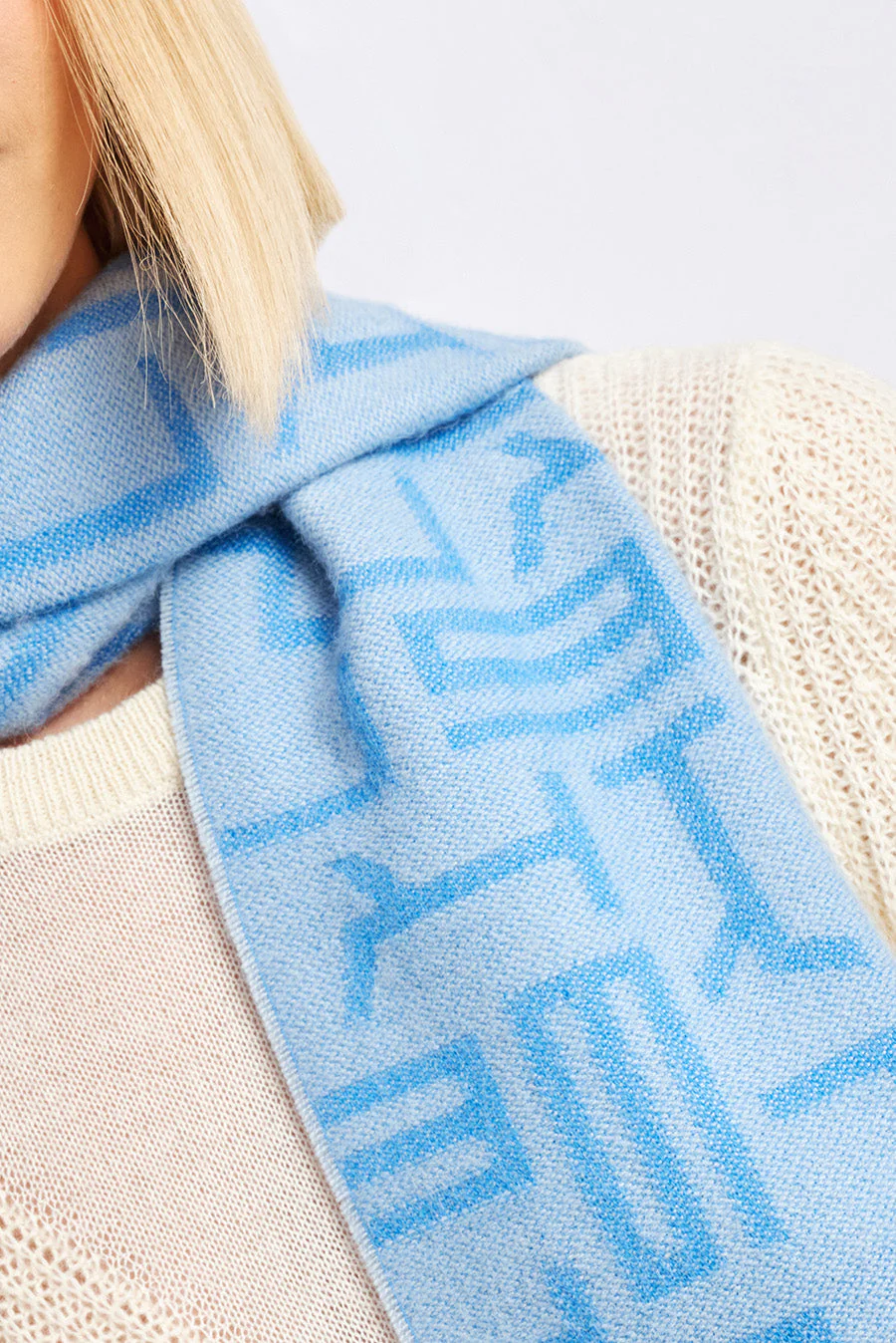 Wir Scarf Baby Alpaca Color Blue - Image 3