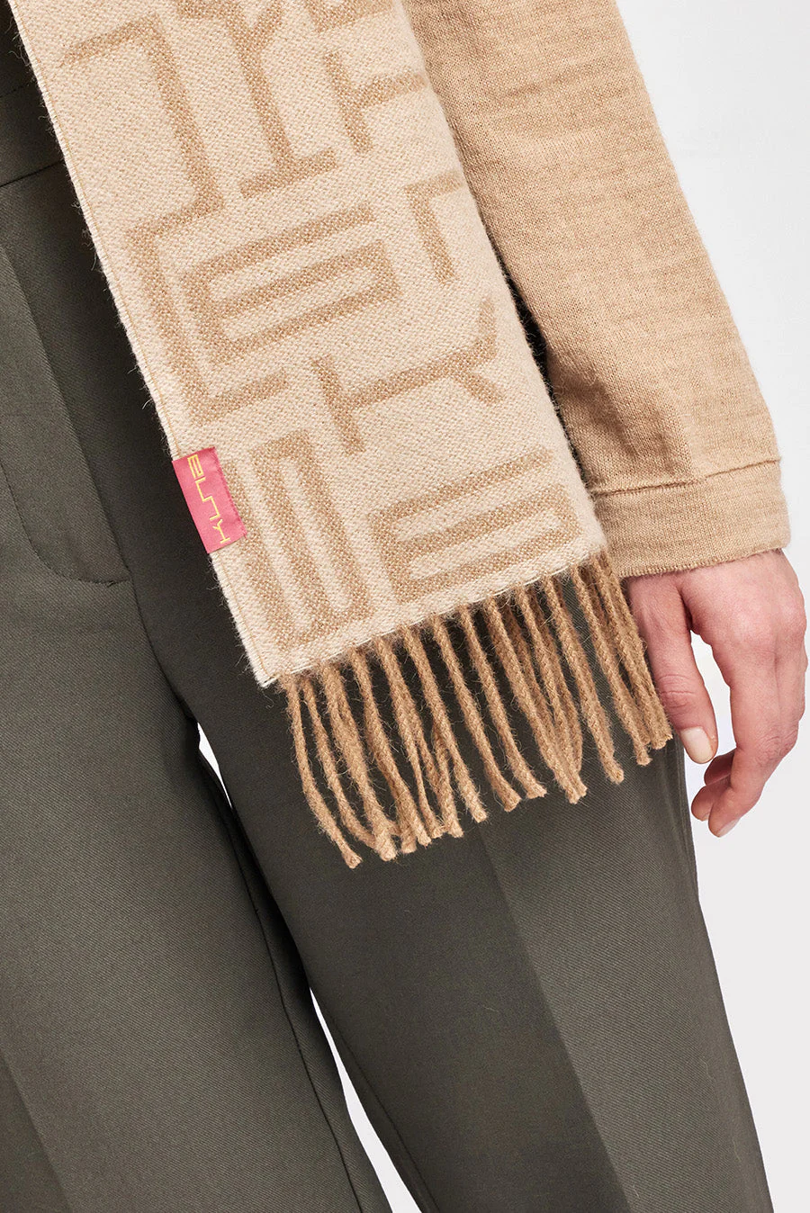 Wir Scarf Baby Alpaca Color Beige - Image 3