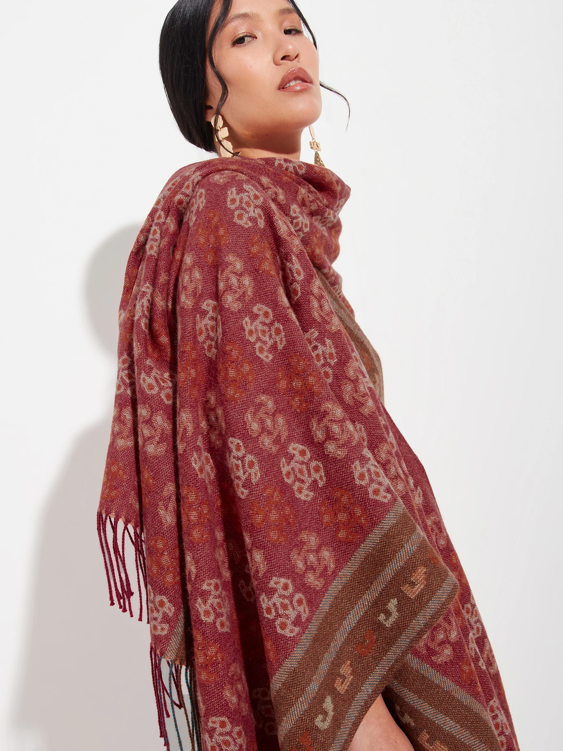 Chancay - 35 Poncho Baby Alpaca Color Orange - Image 6