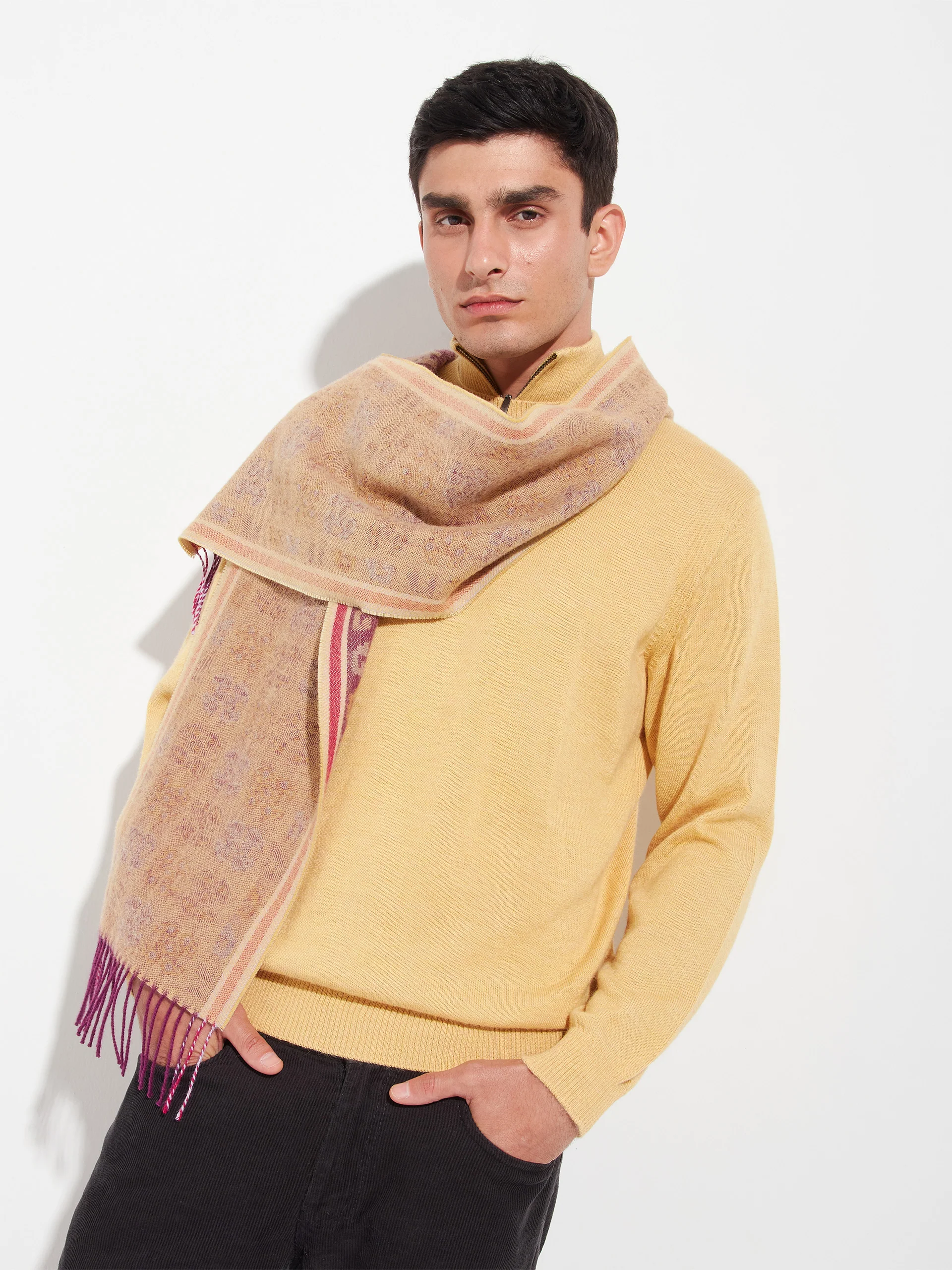 Chancay - 36 Scarf Baby Alpaca Color Fuchsia - Image 9