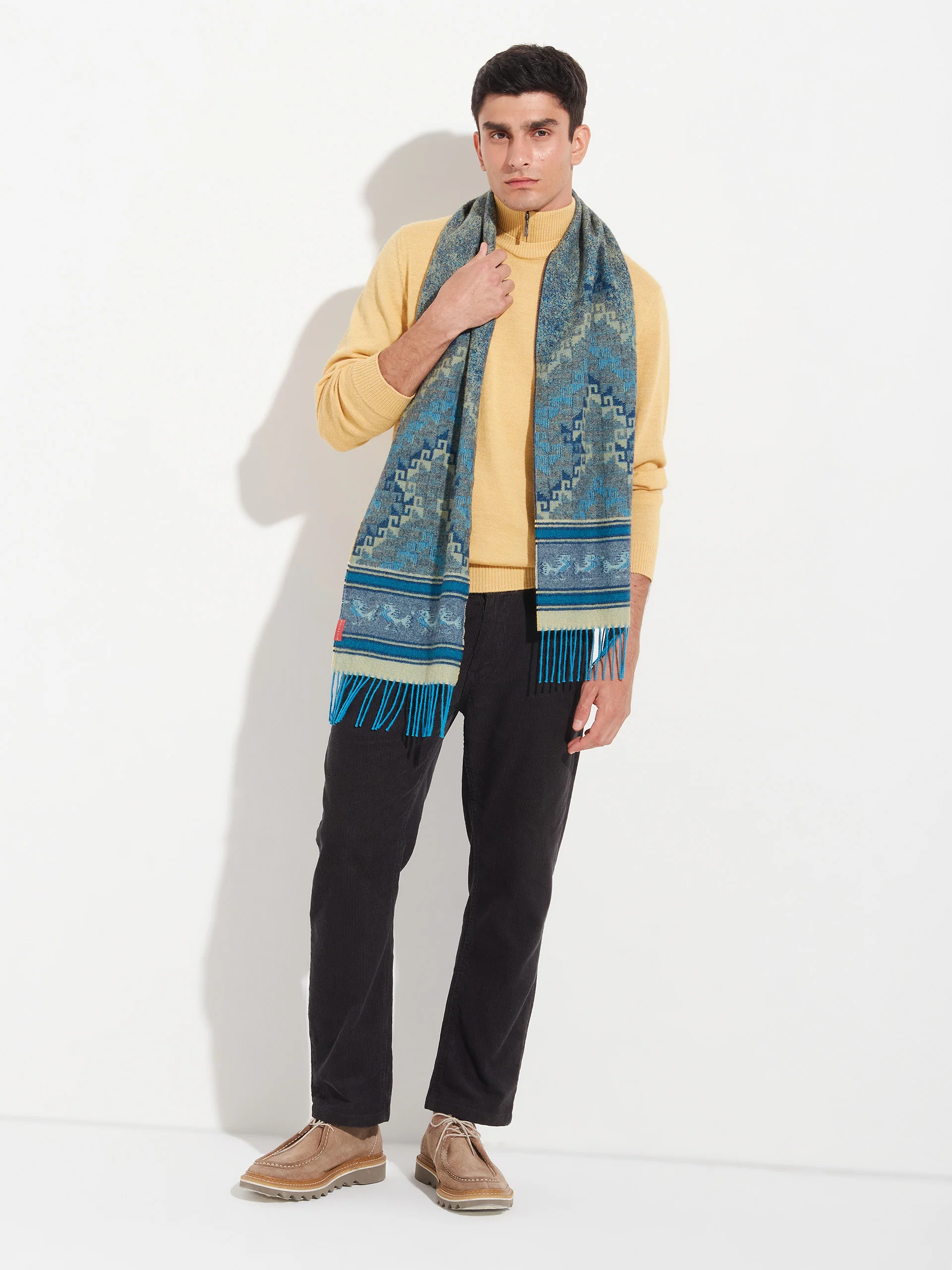 Chancay - 37 Scarf Baby Alpaca Color Blue - Image 10
