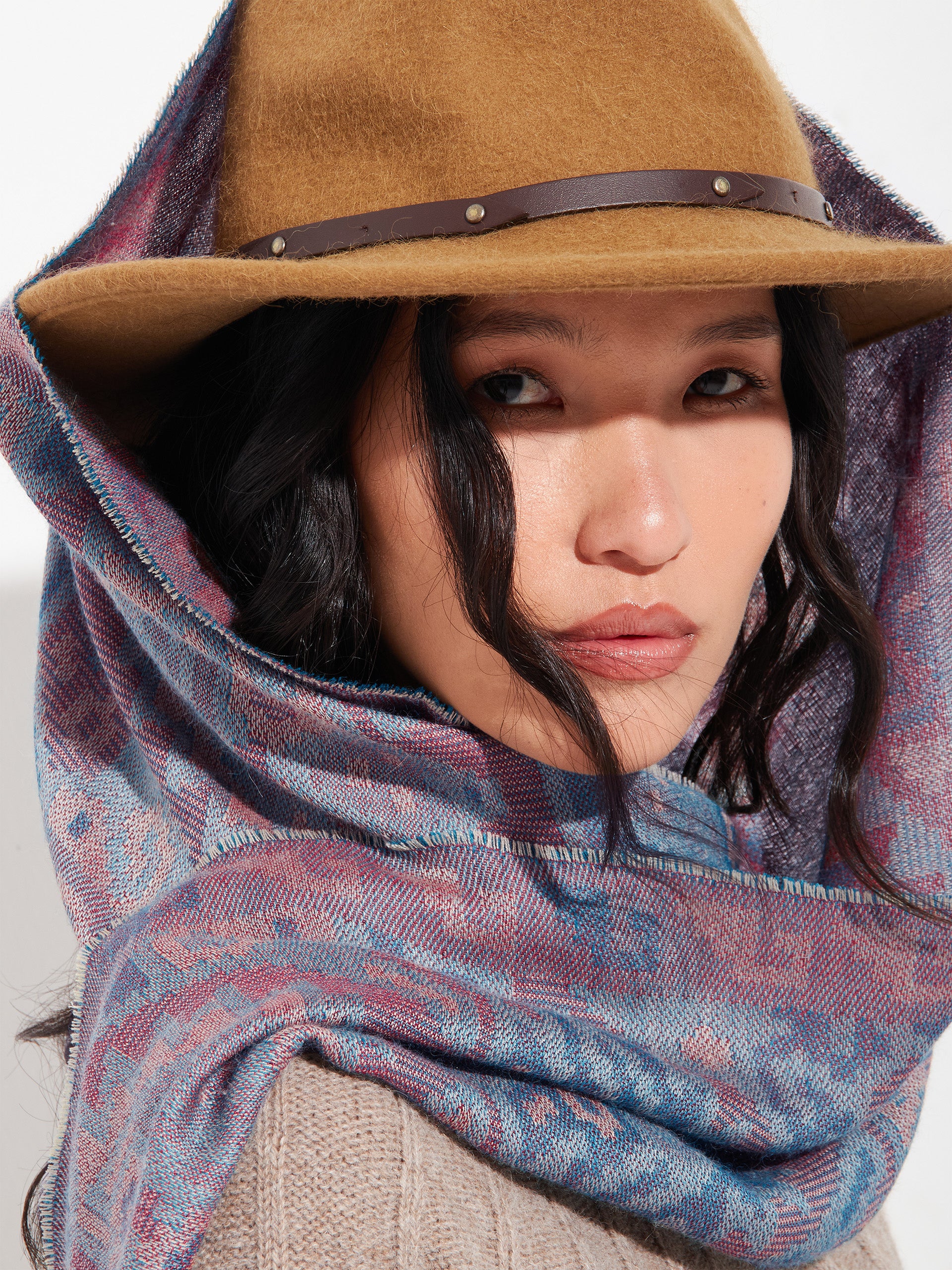Chancay - 38 Scarf Baby Alpaca Color Blue - Image 5