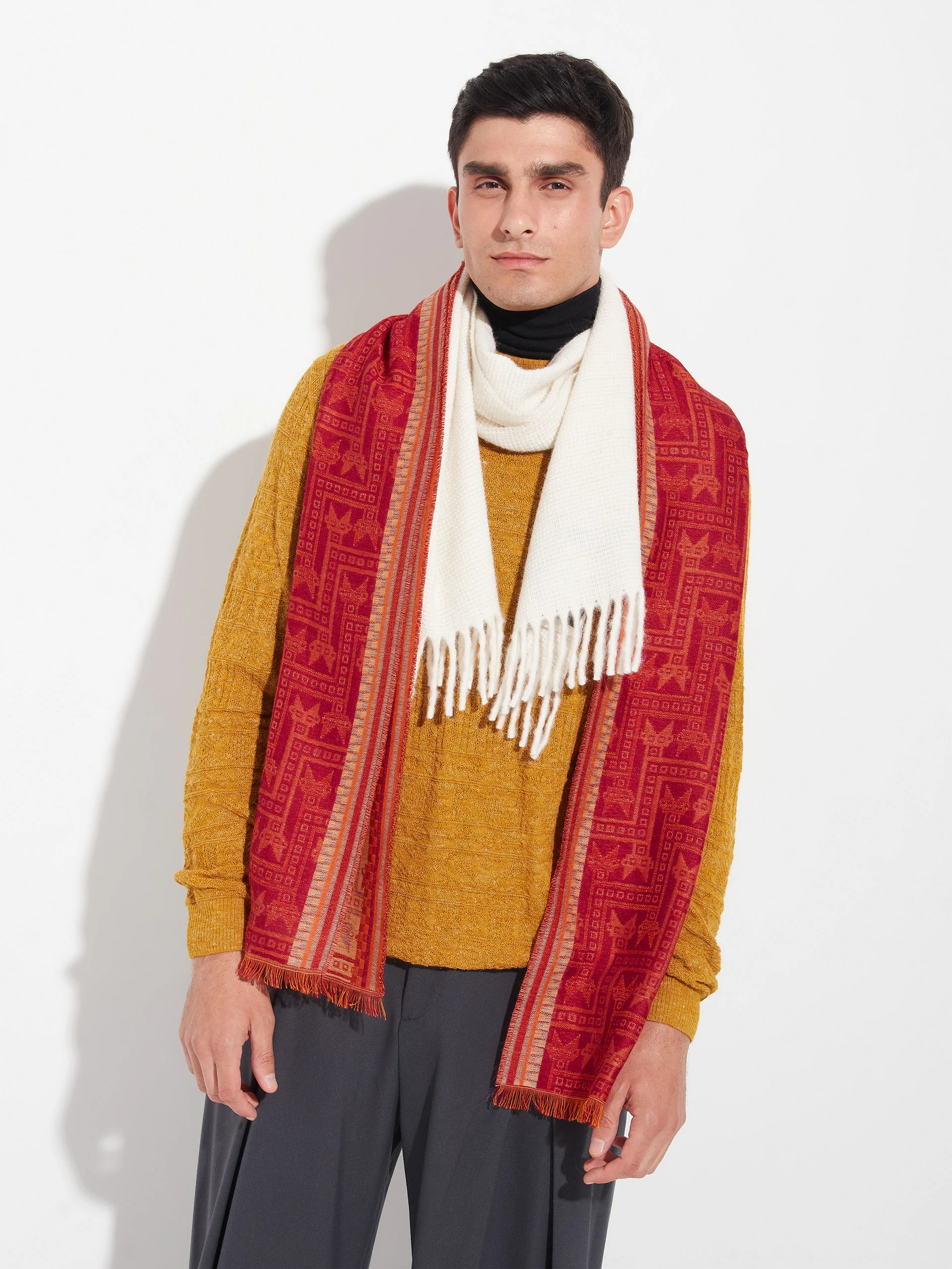 Chancay - 39 Scarf Baby Alpaca Color Red - Image 7