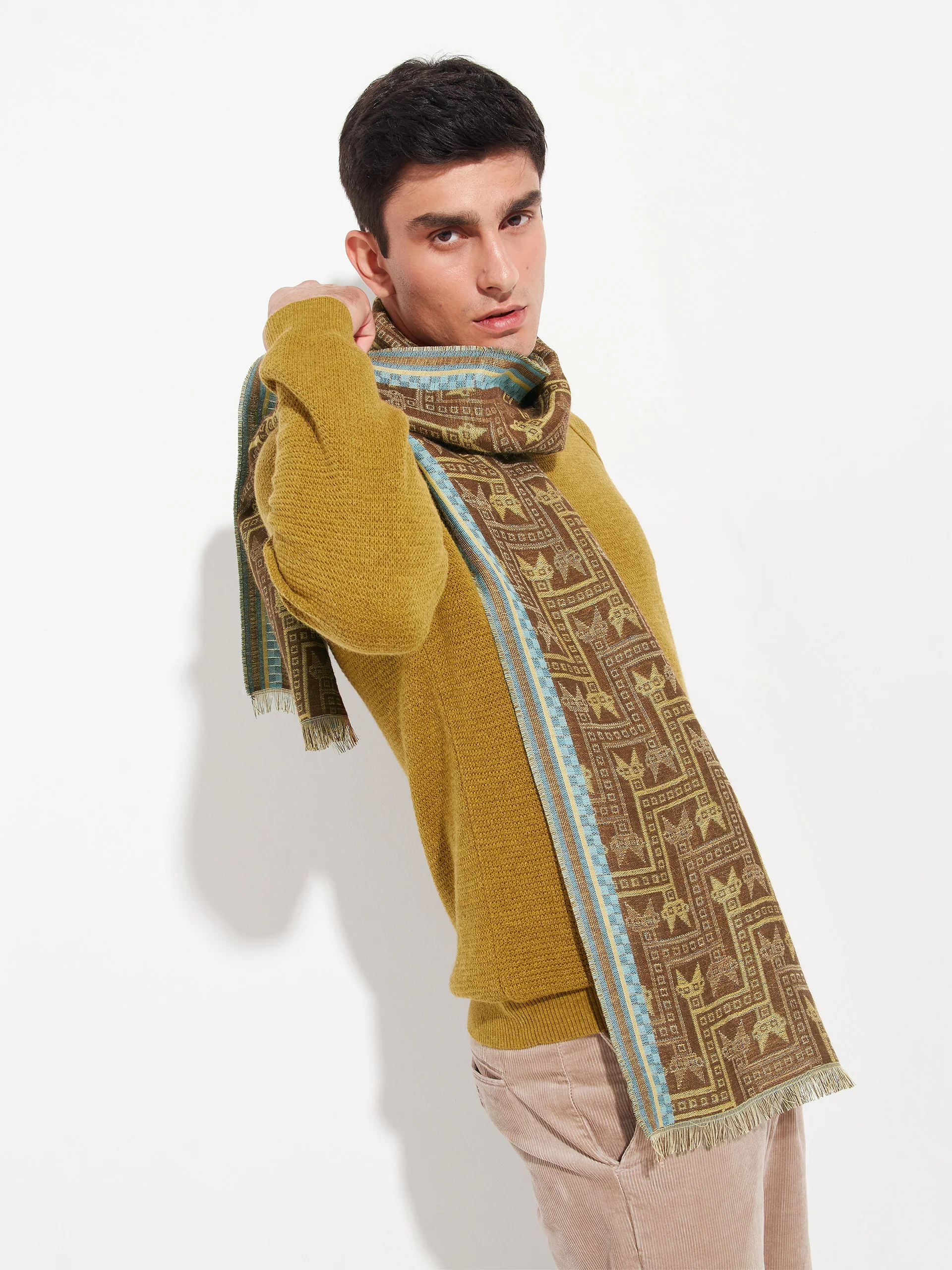 Chancay - 39 Scarf Baby Alpaca Color Yellow - Image 9