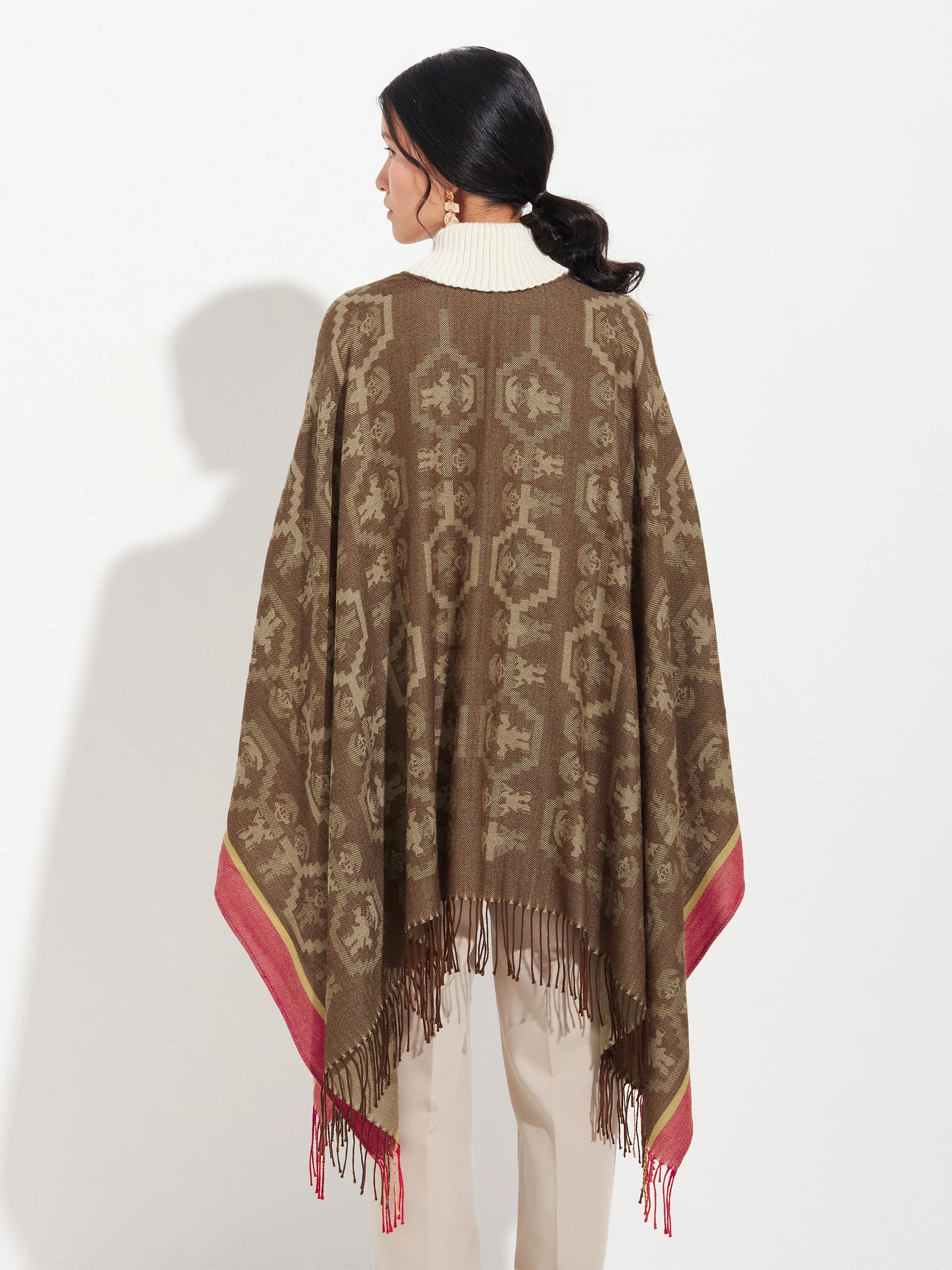 Chimu - 12 Poncho Royal Alpaca Color Yellow - Image 3