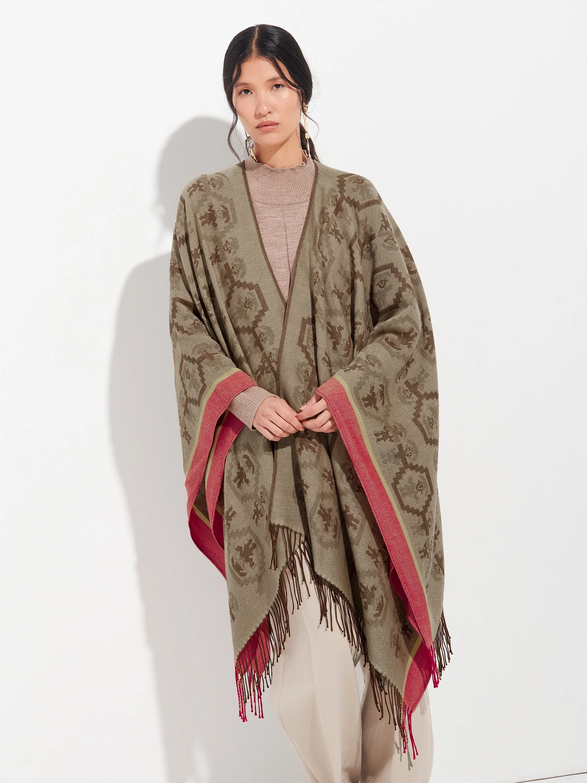 Chimu - 12 Poncho Royal Alpaca Color Yellow - Image 7
