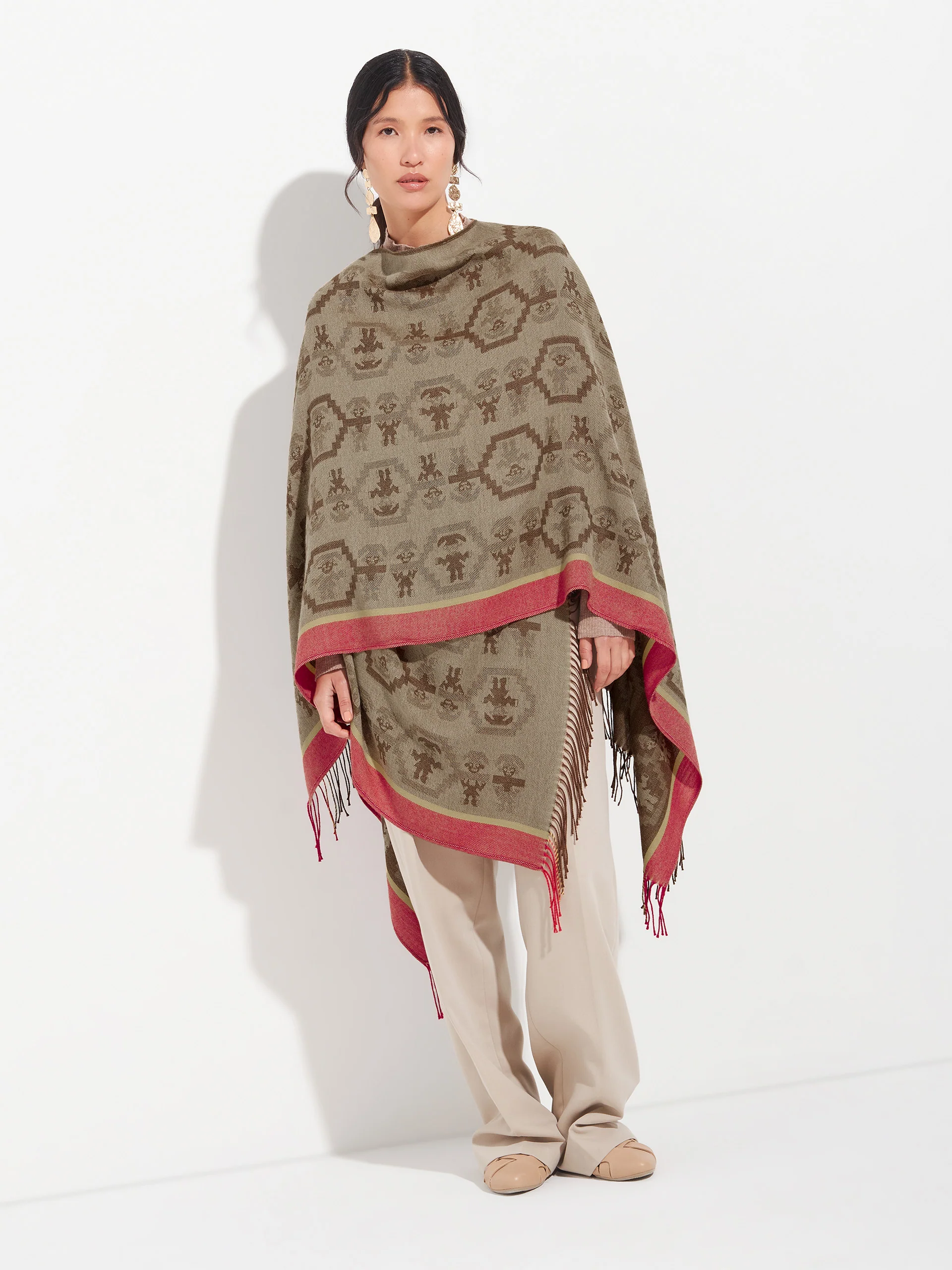 Chimu - 12 Poncho Royal Alpaca Color Yellow - Image 9