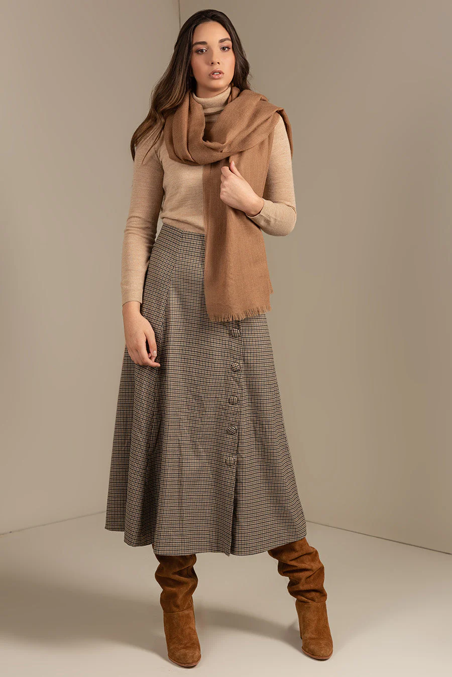 Amareto Shawl Baby Alpaca Color Camel - Image 3