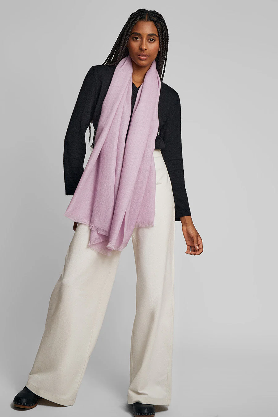 Amareto Shawl Baby Alpaca Color Lavanda