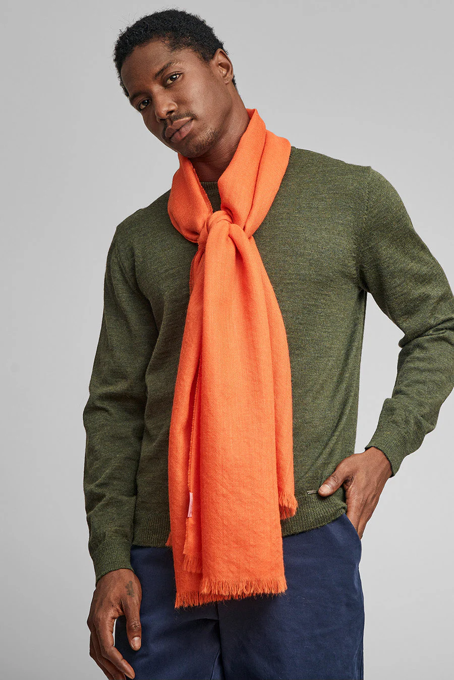 Amareto Shawl Baby Alpaca Color Naranja - Image 4