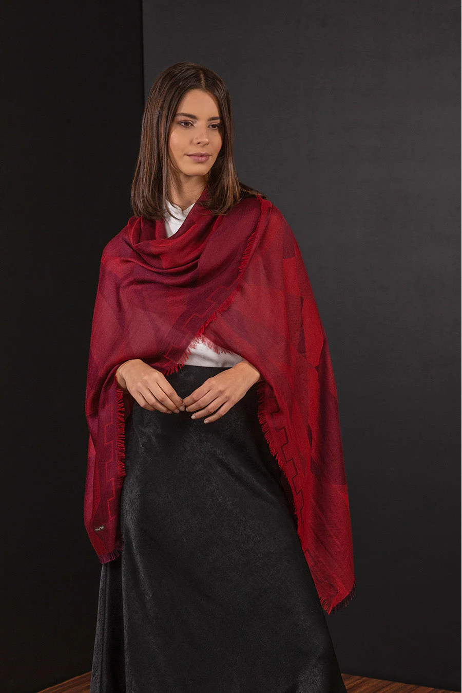 Byzance - Royal Alpaca & Silk Shawl Royal Alpaca & Silk Color Burdeos