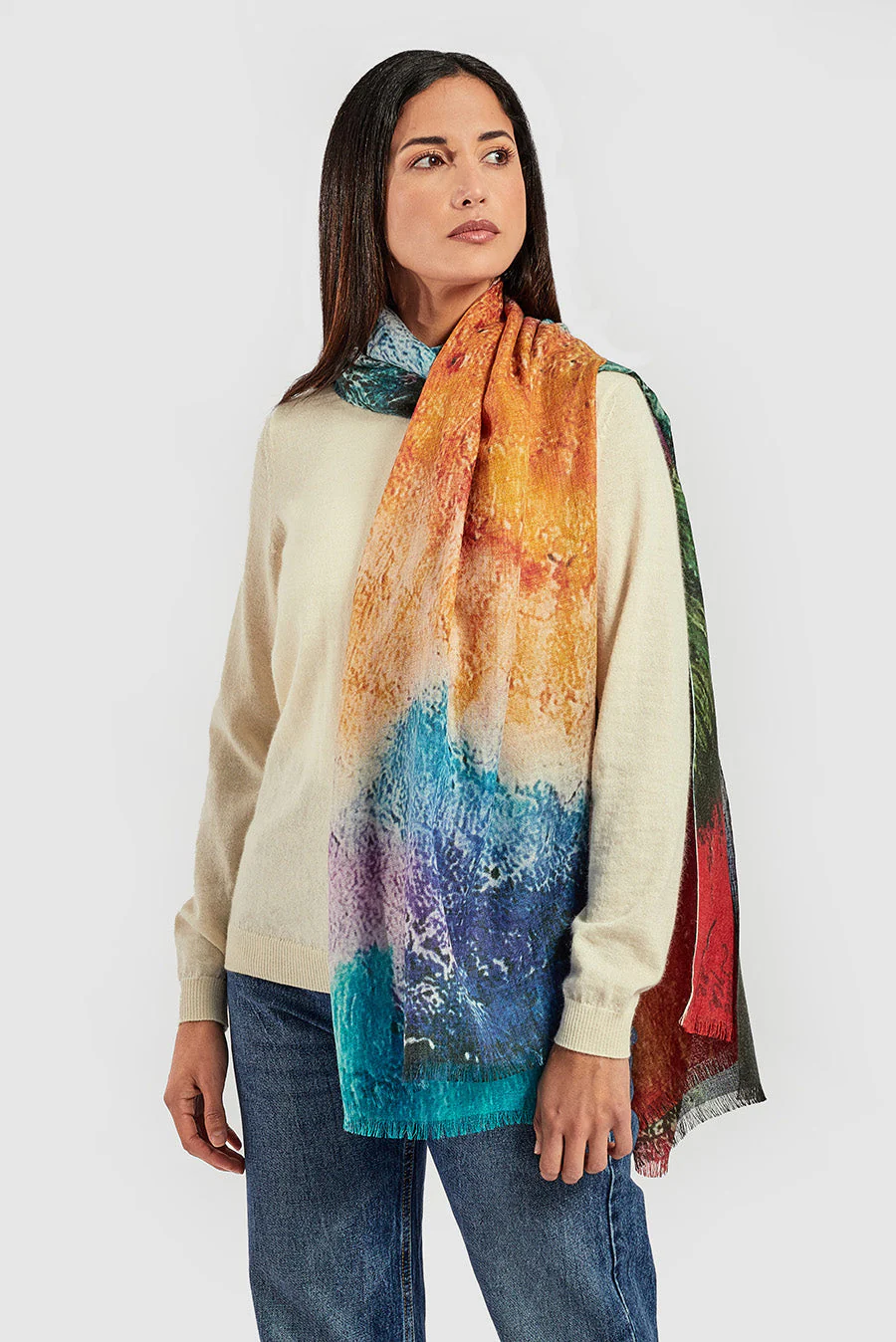 Mensaje Del Color Shawl Baby Alpaca Color Multicolor - Image 3