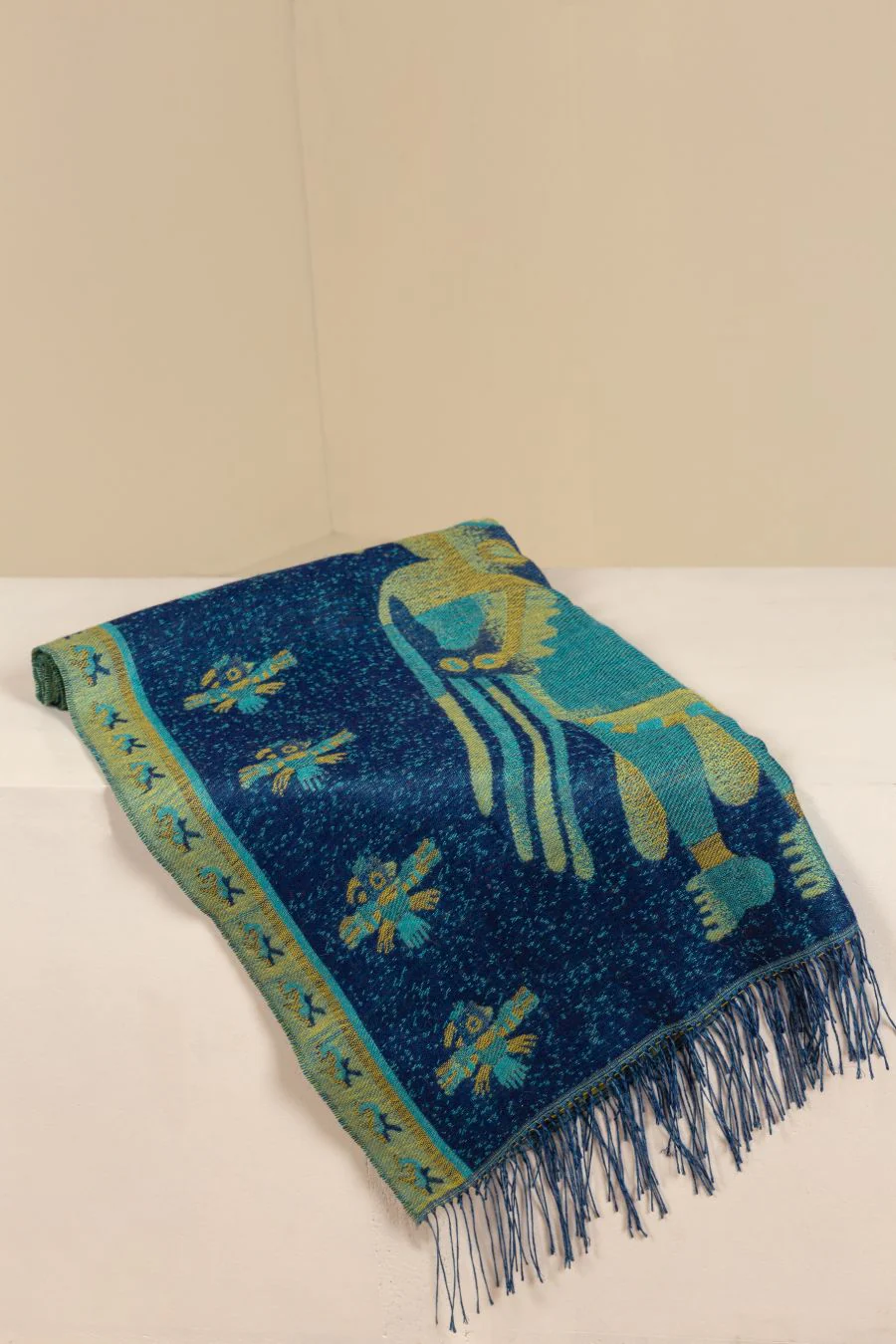 Nazca - 10 Shawl Baby Alpaca Color Blue - Image 5