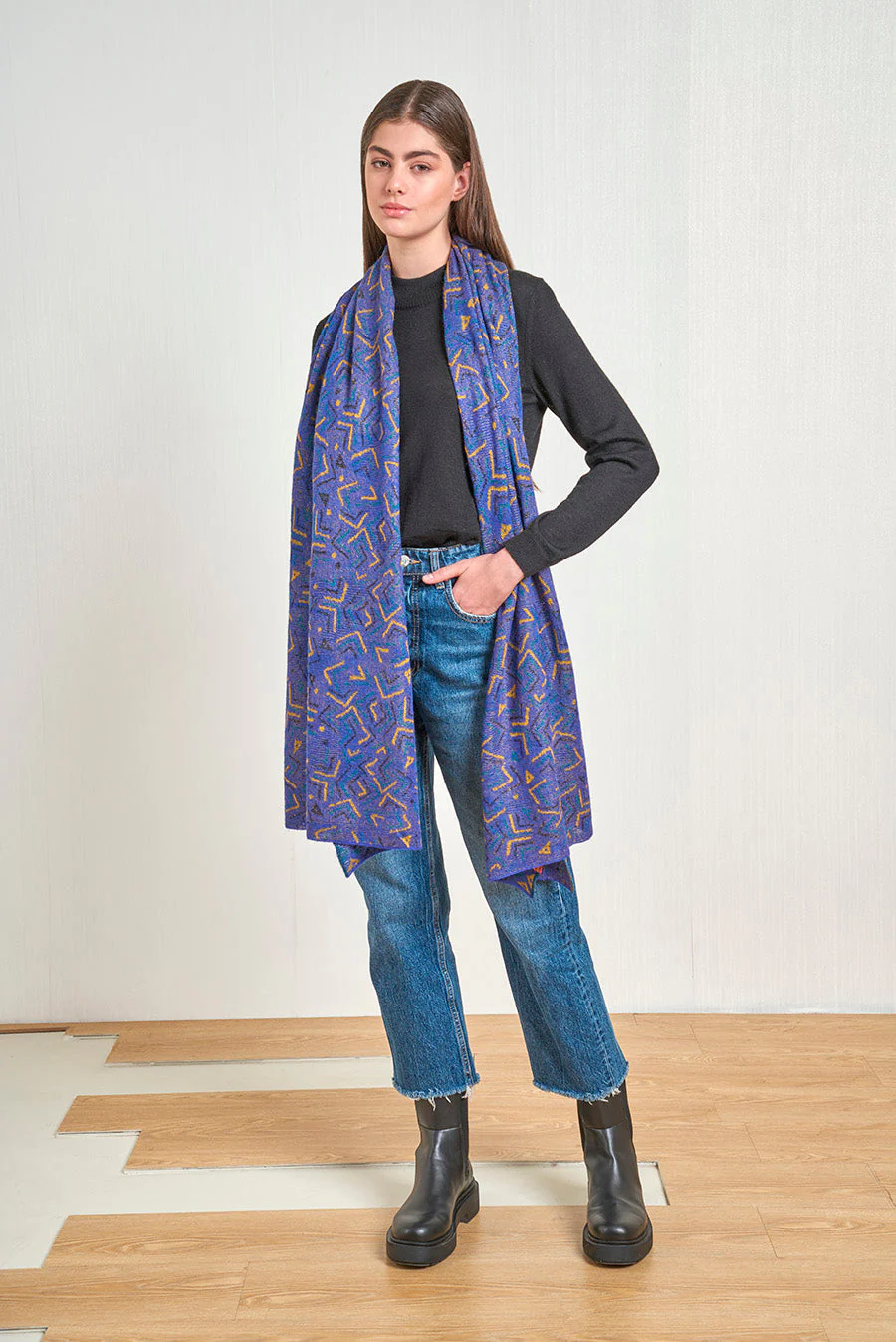 Nazca - 48 Shawl Baby Alpaca Color Blue - Image 3