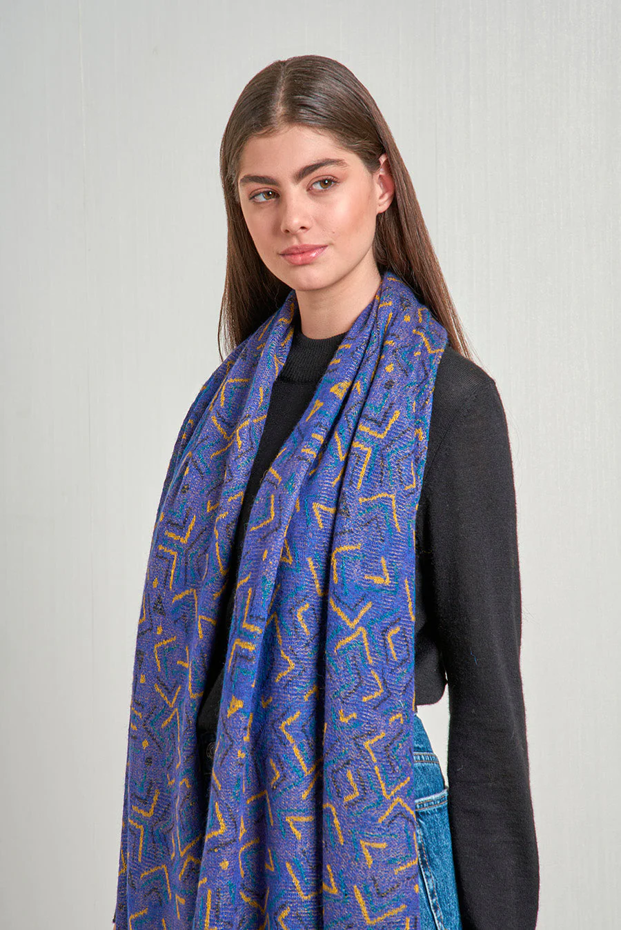 Nazca - 48 Shawl Baby Alpaca Color Blue - Image 4