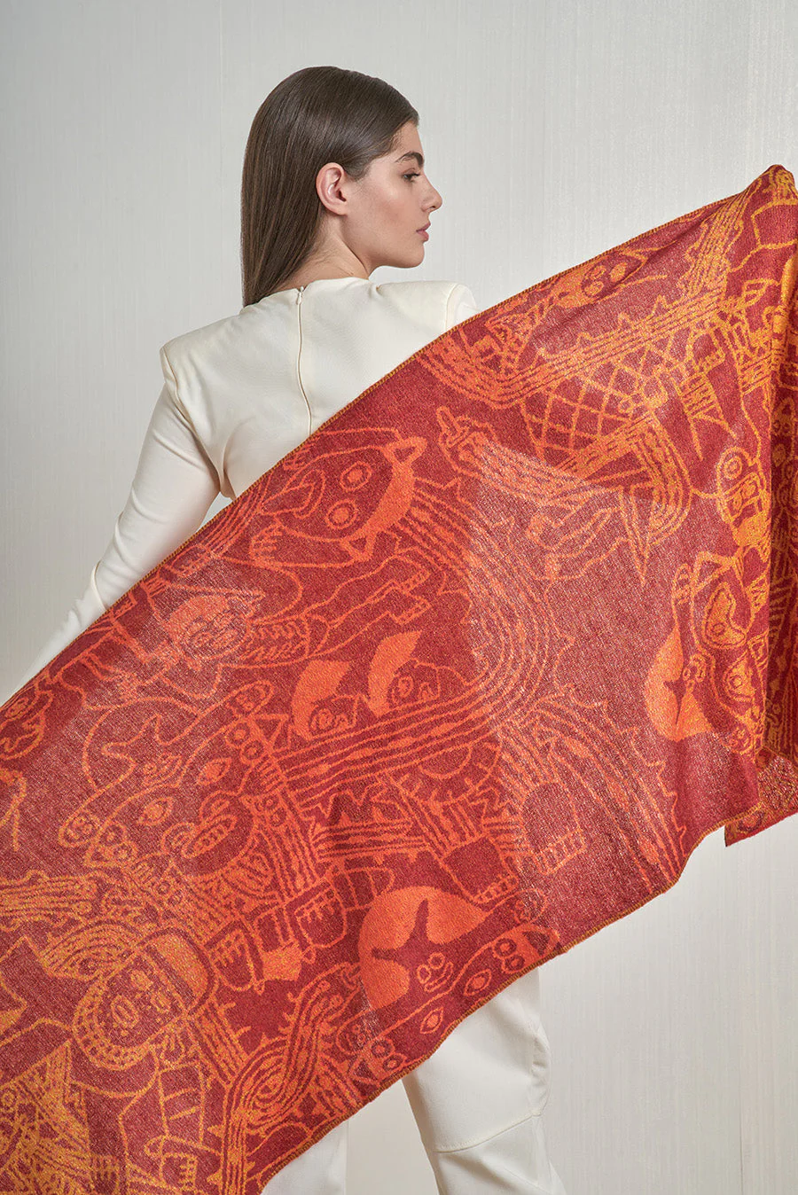Nazca - 51 Shawl Baby Alpaca Color Naranja