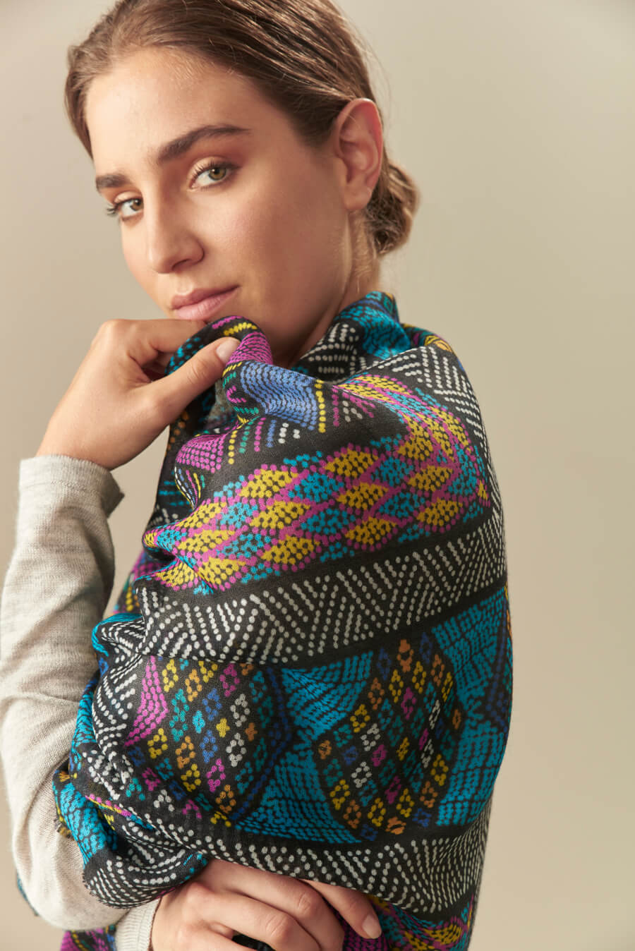 Upon Shawl Baby Alpaca Color Multicolor