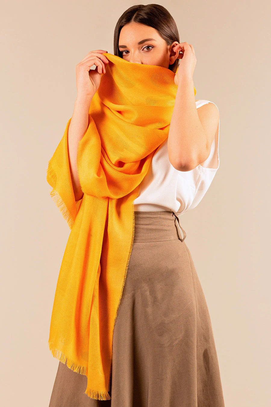 Ups Shawl Baby Alpaca Color Amarillo