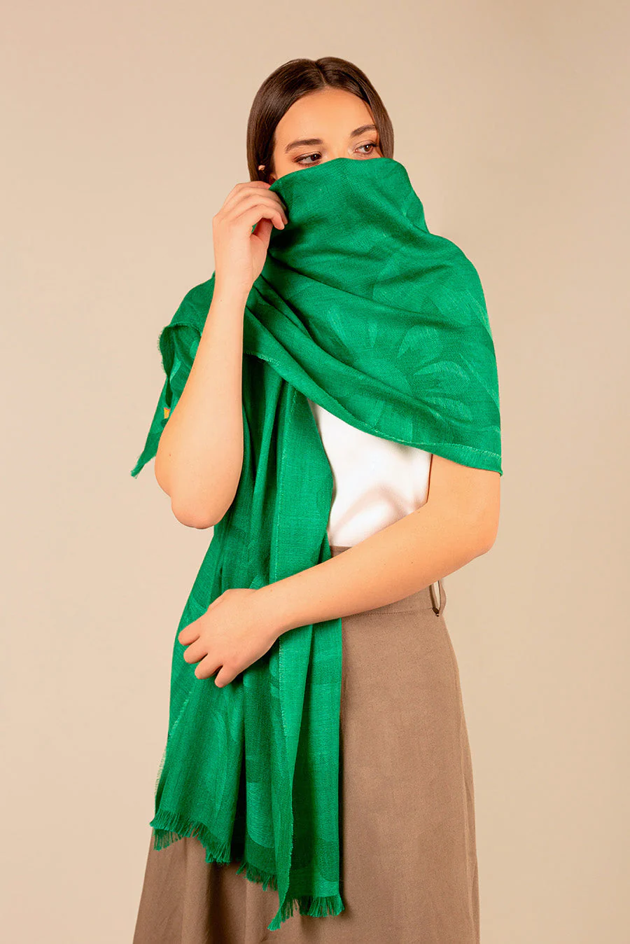 Urday Shawl Baby Alpaca Color Verde