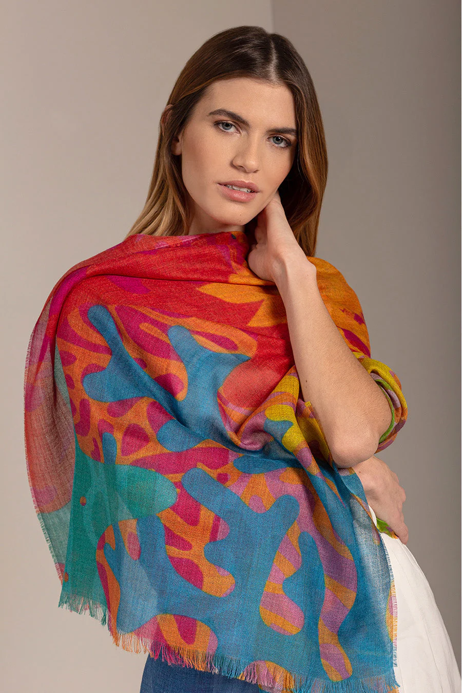 Ustica Shawl Baby Alpaca Color Multicolor