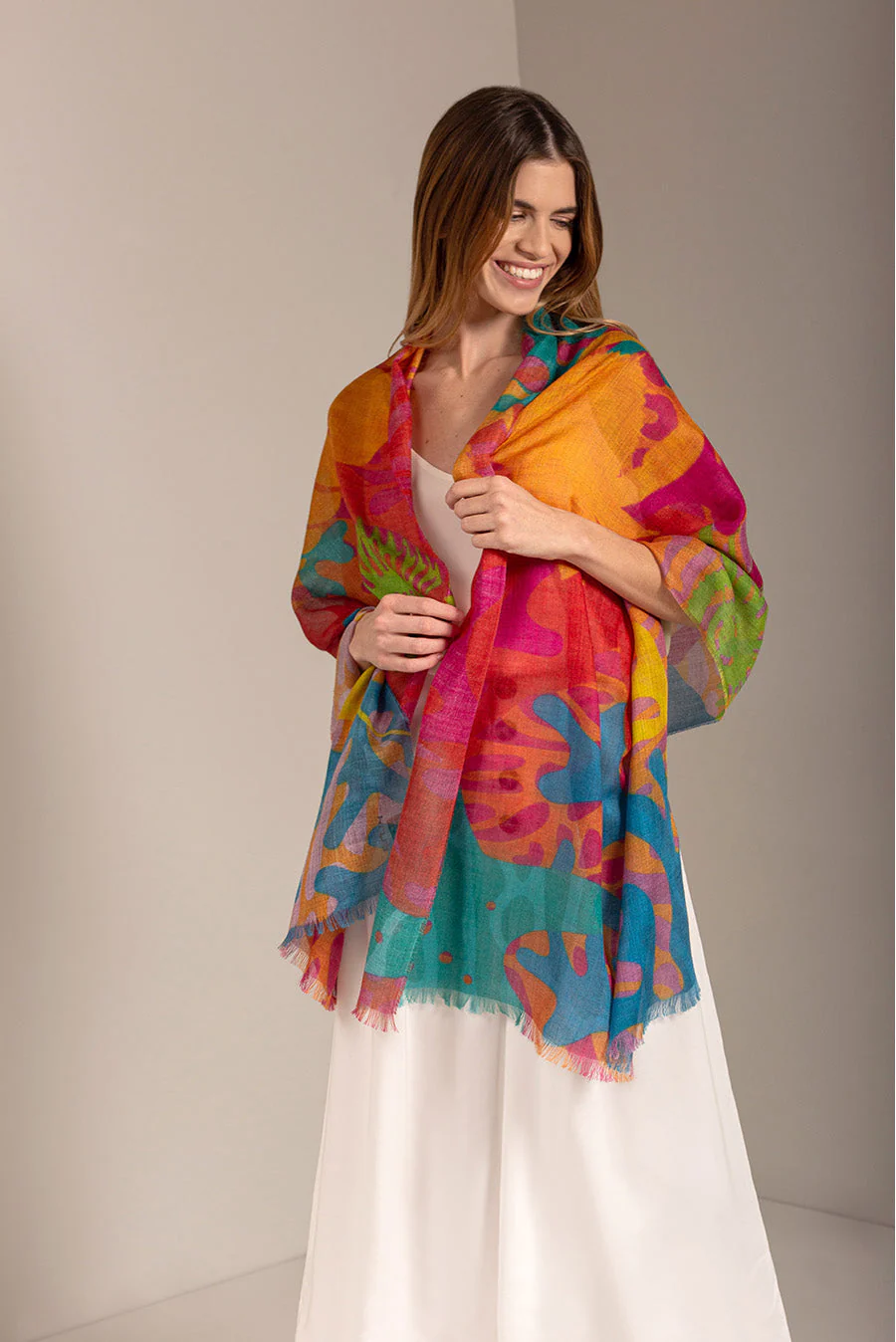 Ustica Shawl Baby Alpaca Color Multicolor - Image 2