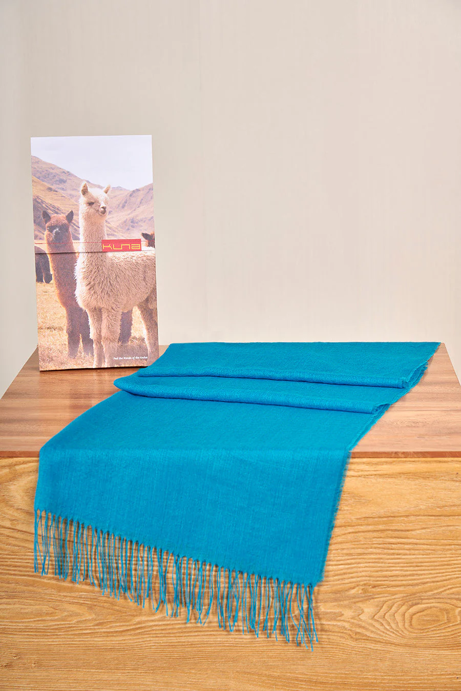Vercorin Shawl Baby Alpaca Color Turquesa - Image 2
