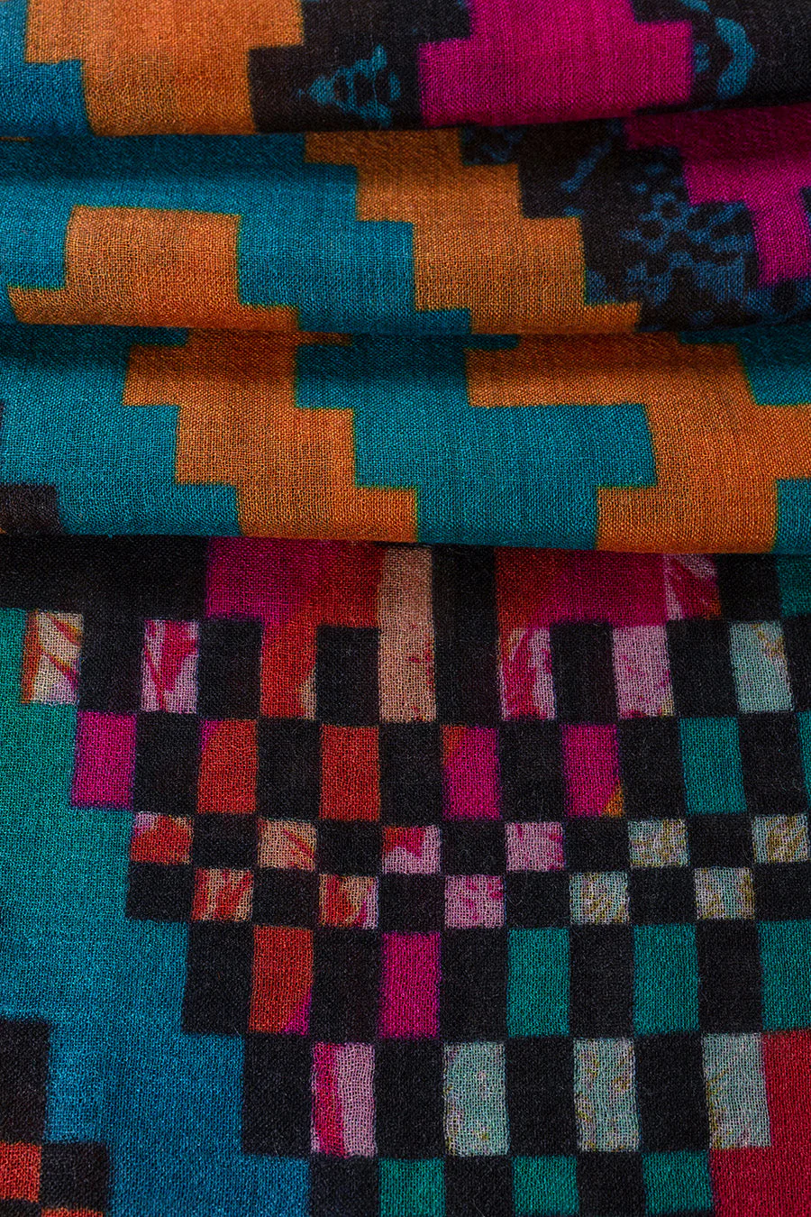 Vespa Shawl Baby Alpaca Color Multicolor - Image 4