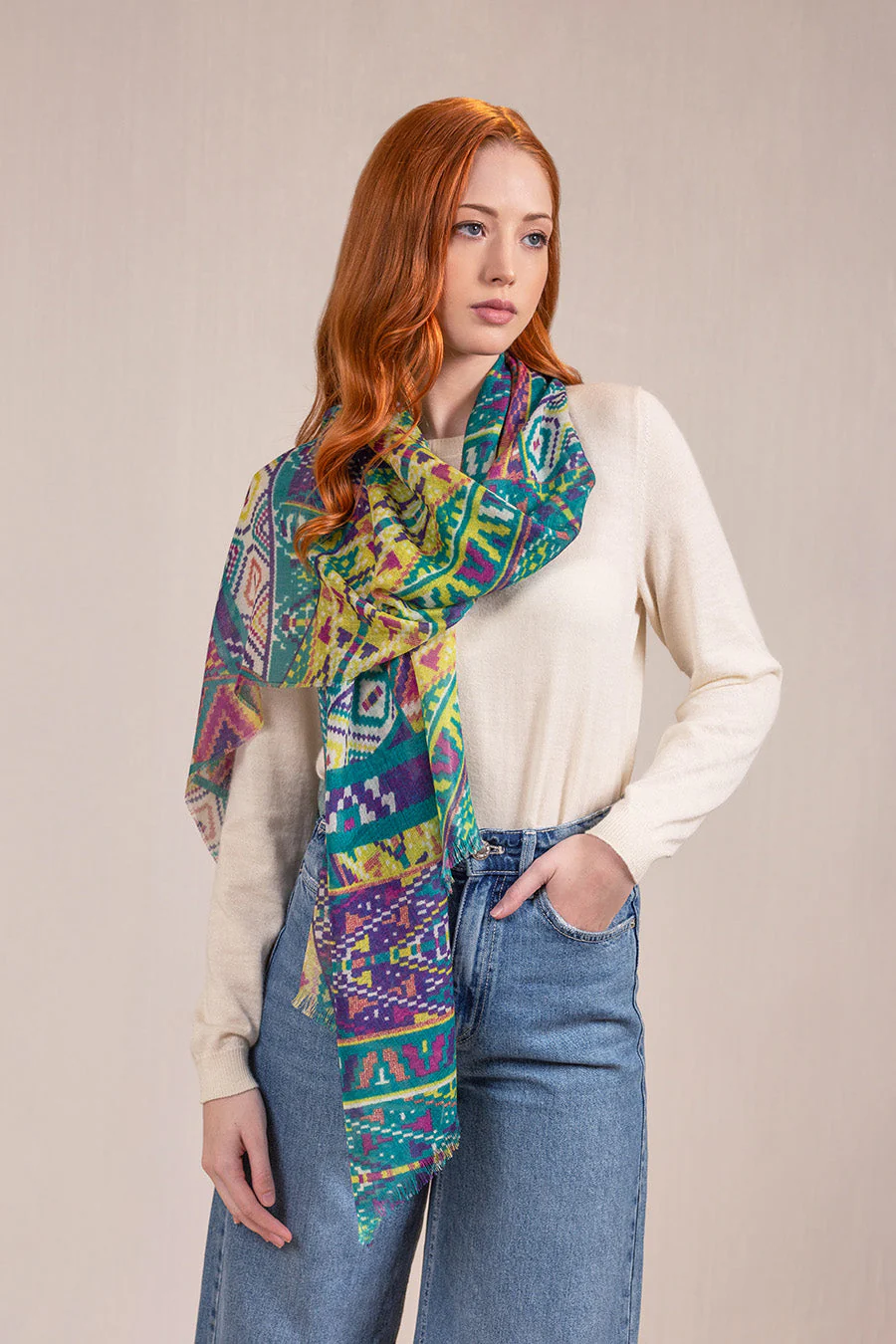 Vetro Shawl Baby Alpaca Color Multicolor
