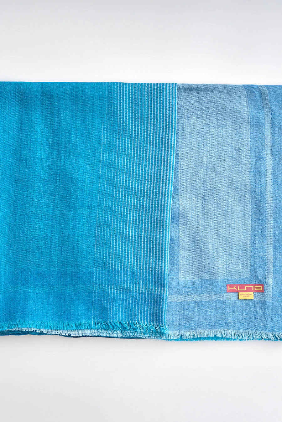 Warlord Shawl Baby Alpaca Color Blue - Image 2