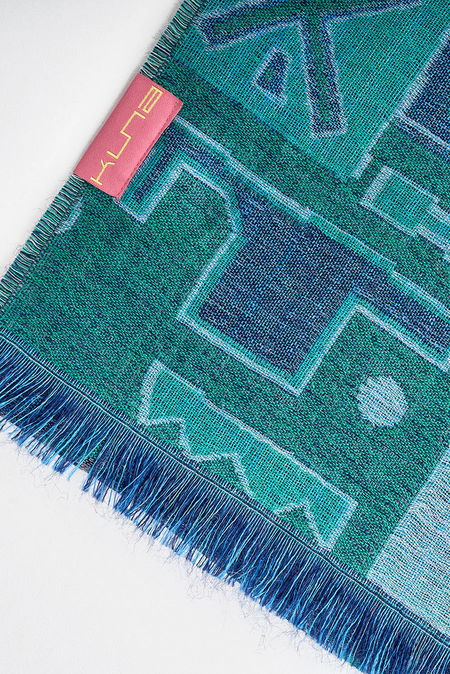 Wes Shawl Baby Alpaca Color Blue - Image 4