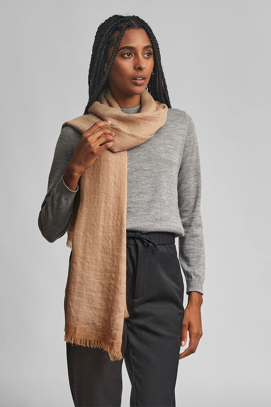 Wesley Shawl Baby Alpaca Color Camel