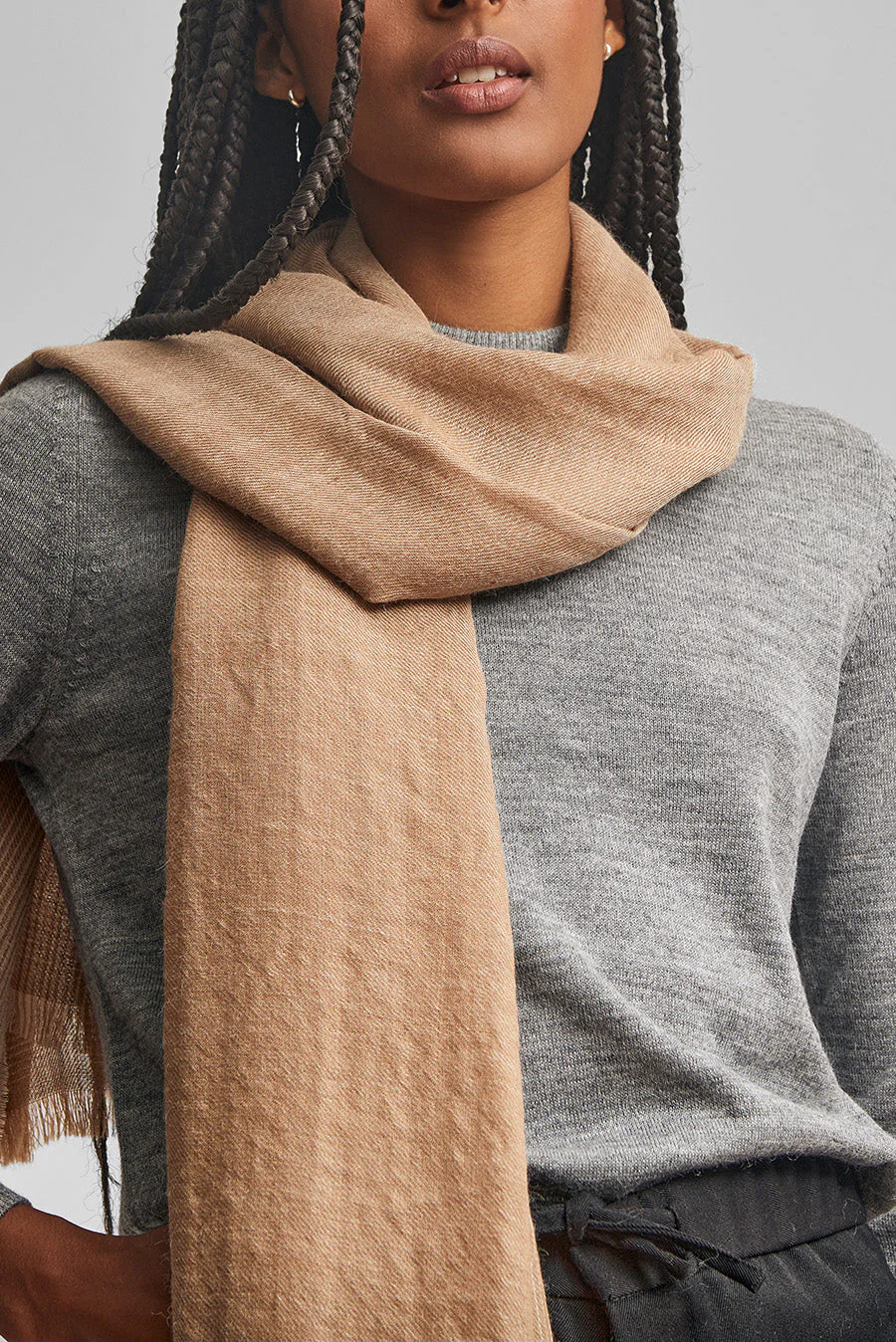 Wesley Shawl Baby Alpaca Color Camel - Image 3
