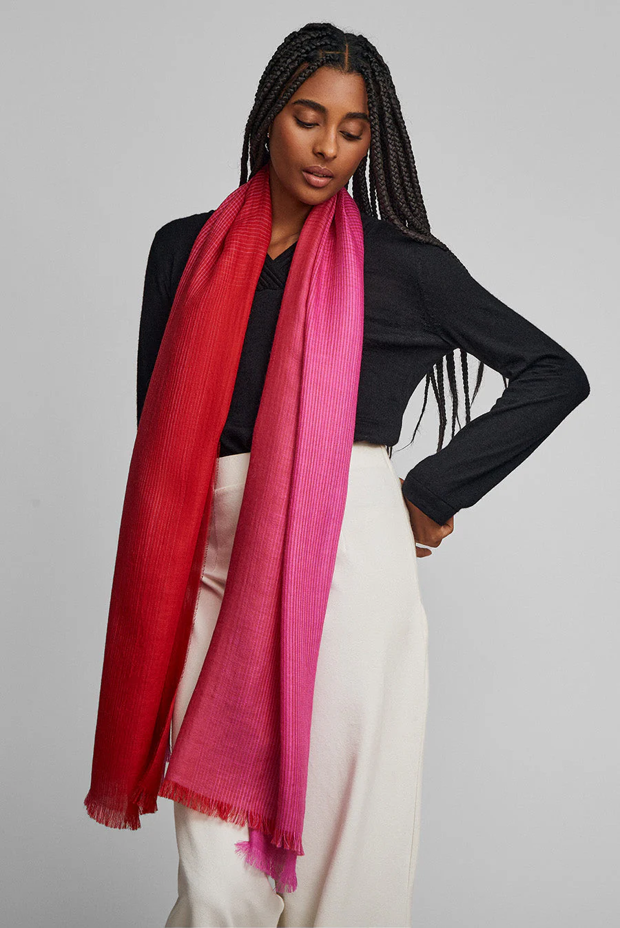 Wilco Shawl Baby Alpaca Color Fucsia