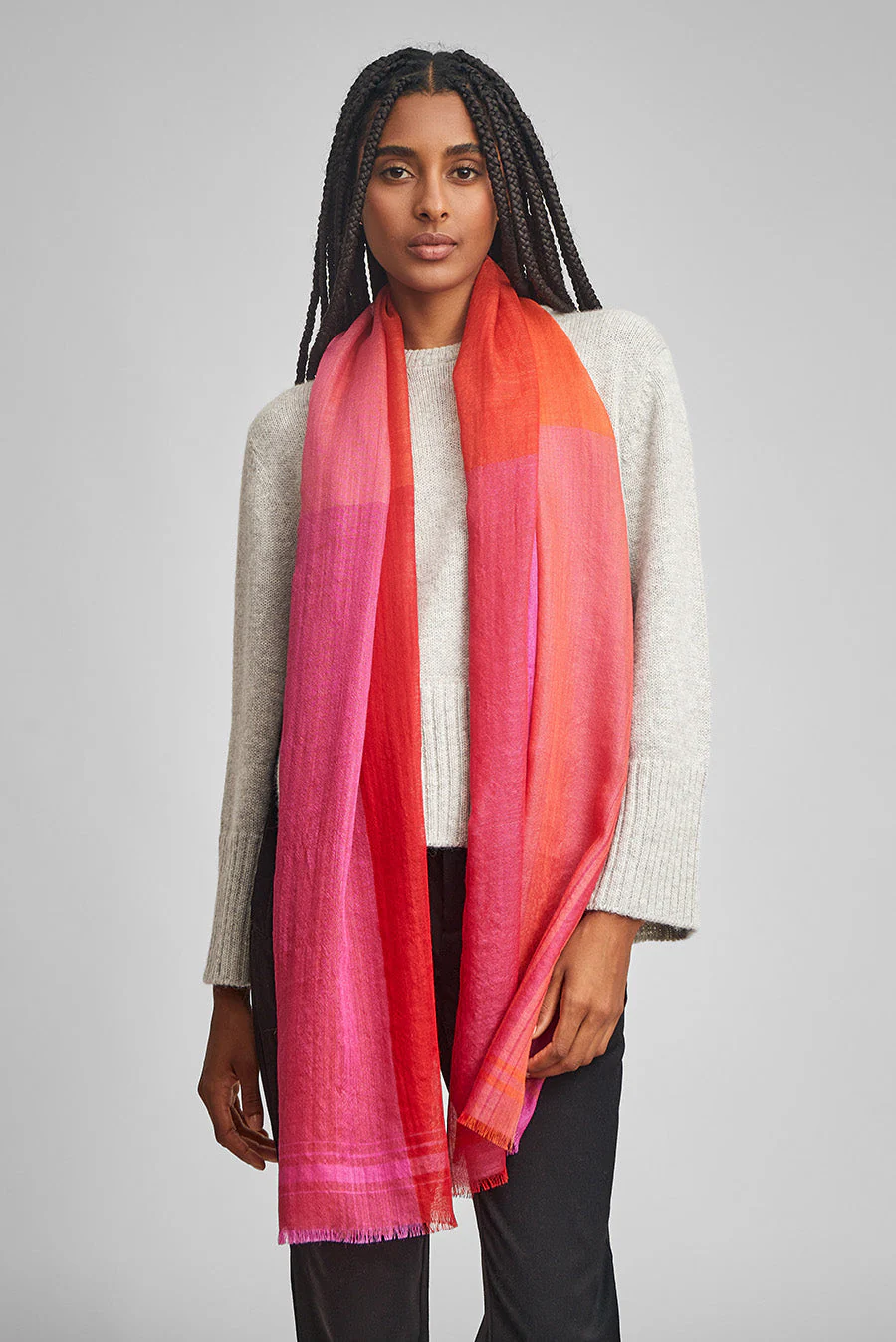 Wuatia Shawl Baby Alpaca Color Fucsia